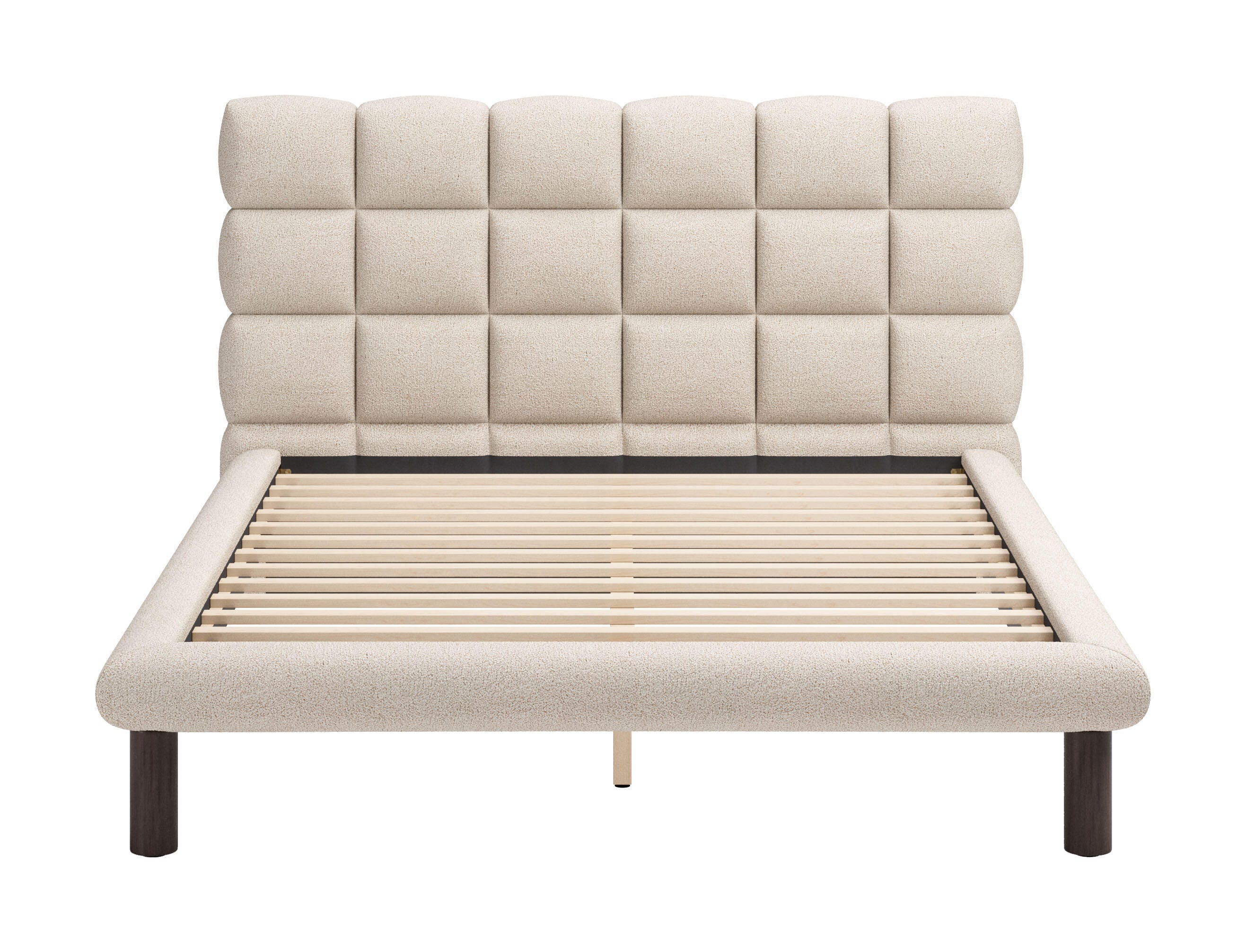 Erika Home ZUO Placid Queen Panel Platform Bed, Beige, large