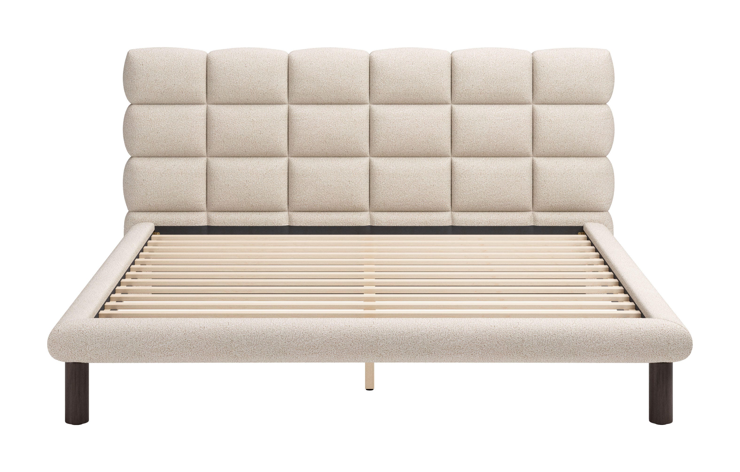 Erika Home ZUO Placid King Panel Platform Bed, Beige, large