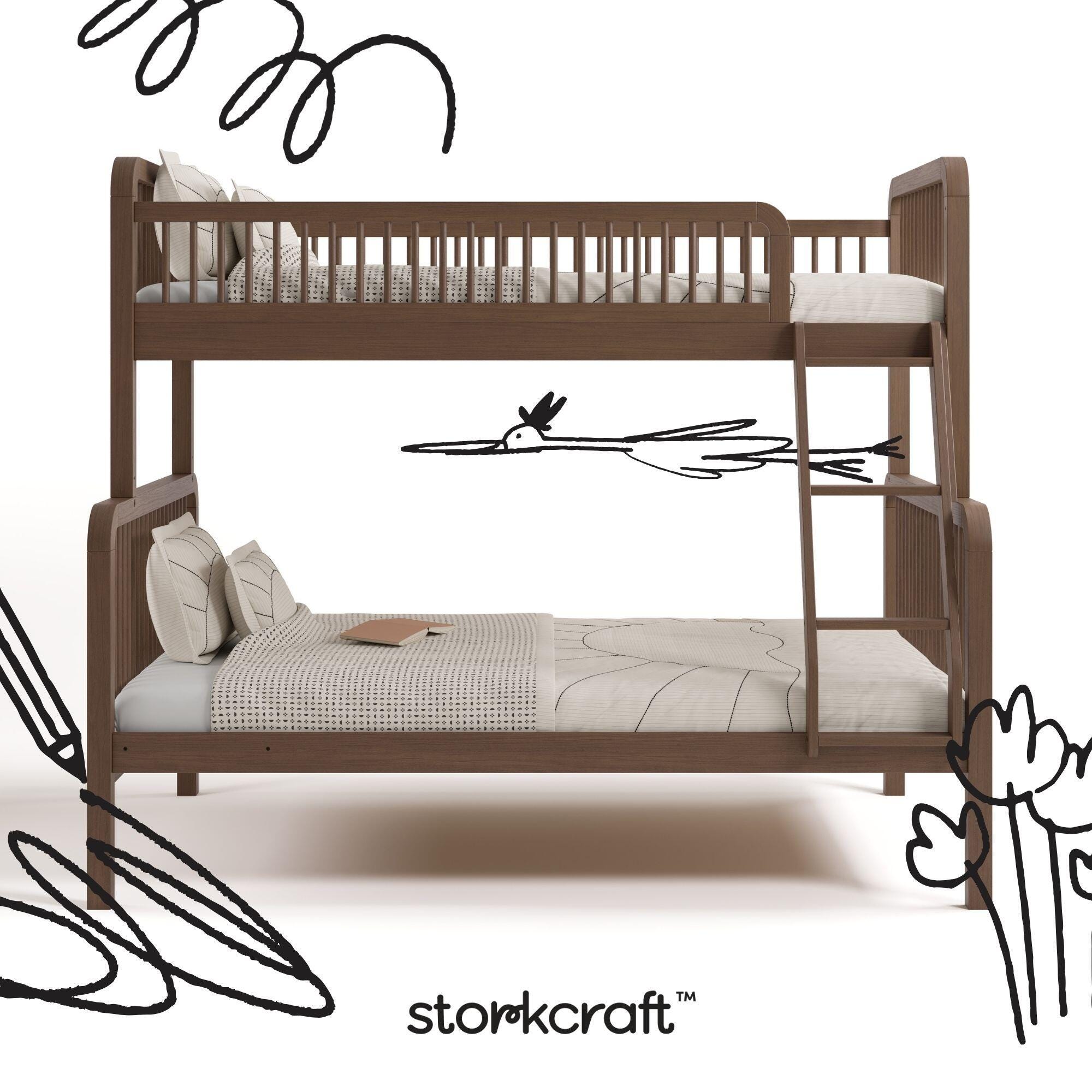 Storkcraft Pasadena Twin Over Full Bunk Bed, Hazelnut, large