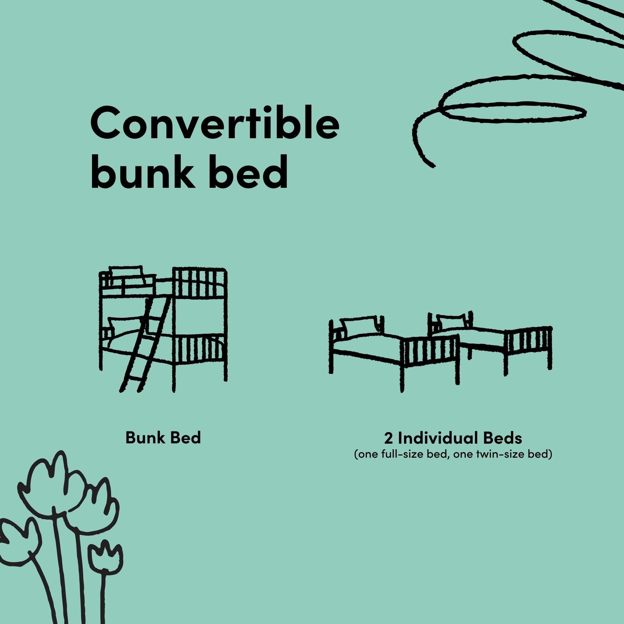 Storkcraft Pasadena Twin Over Full Bunk Bed, Driftwood, large