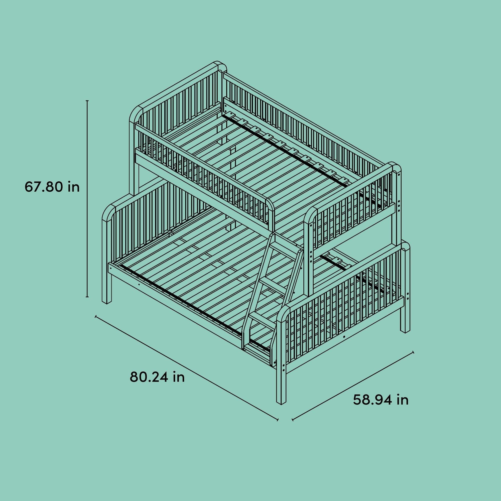 Storkcraft Pasadena Twin Over Full Bunk Bed, Driftwood, large