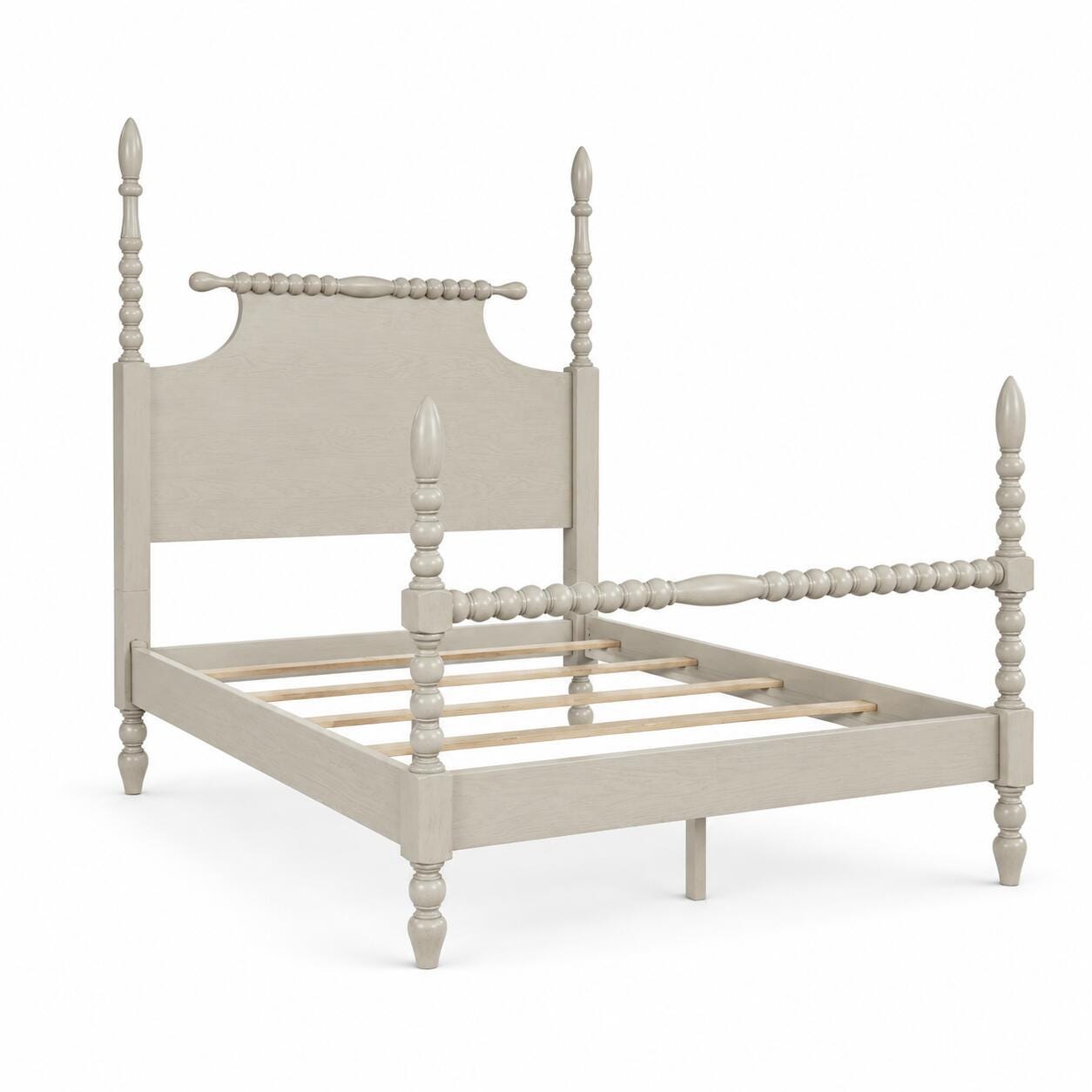 Madison Park Signature Beckett Rolling Pin King Bed, Antique Cream, large