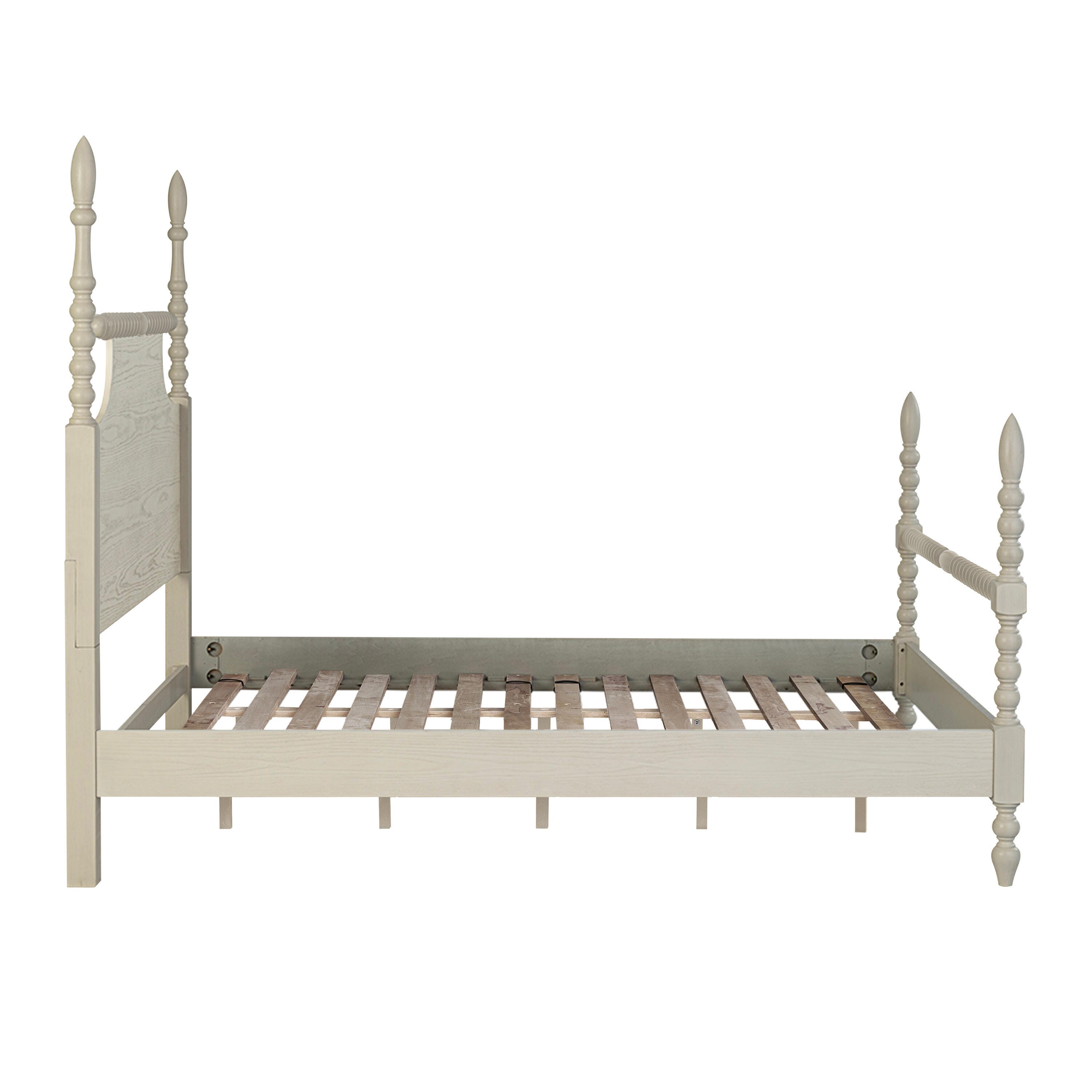 Madison Park Signature Beckett Rolling Pin King Bed, Antique Cream, large