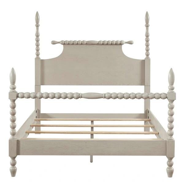 Madison Park Signature Beckett Rolling Pin King Bed, Antique Cream, large