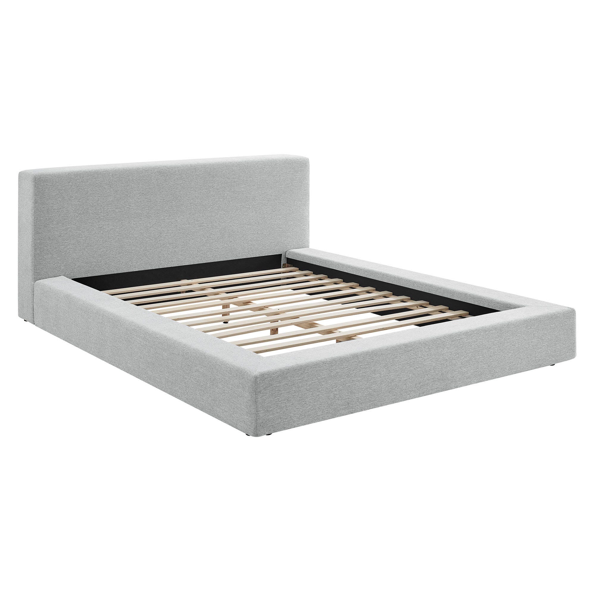 Modway Luma Queen Panel Platform Bed, Light Gray, large