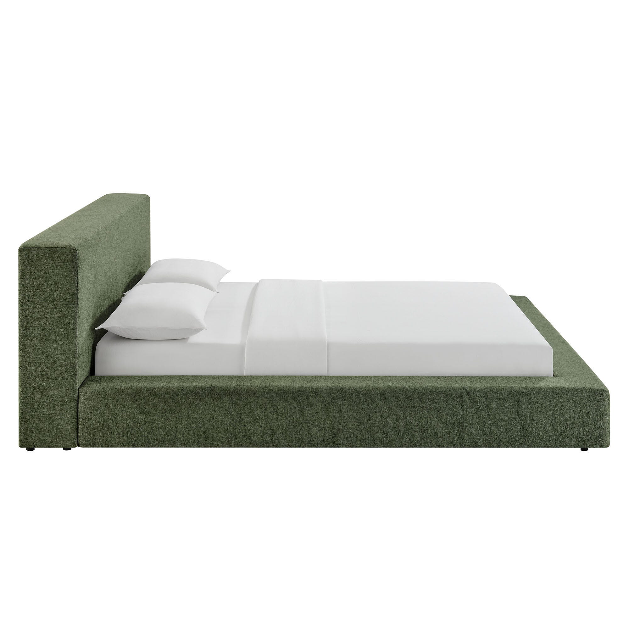 Modway Luma King Panel Platform Bed, Eucalyptus, large