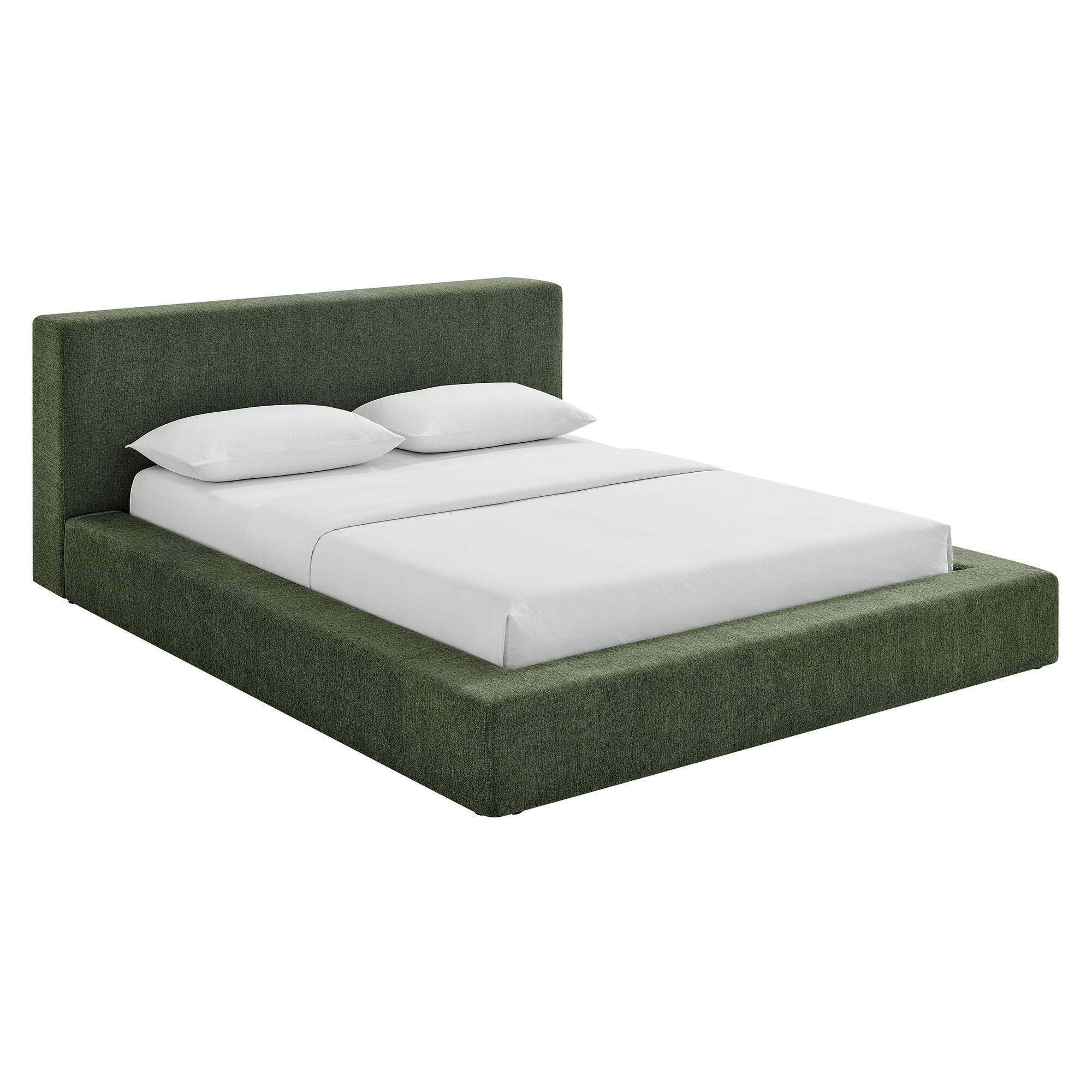 Modway Luma King Panel Platform Bed, Eucalyptus, large