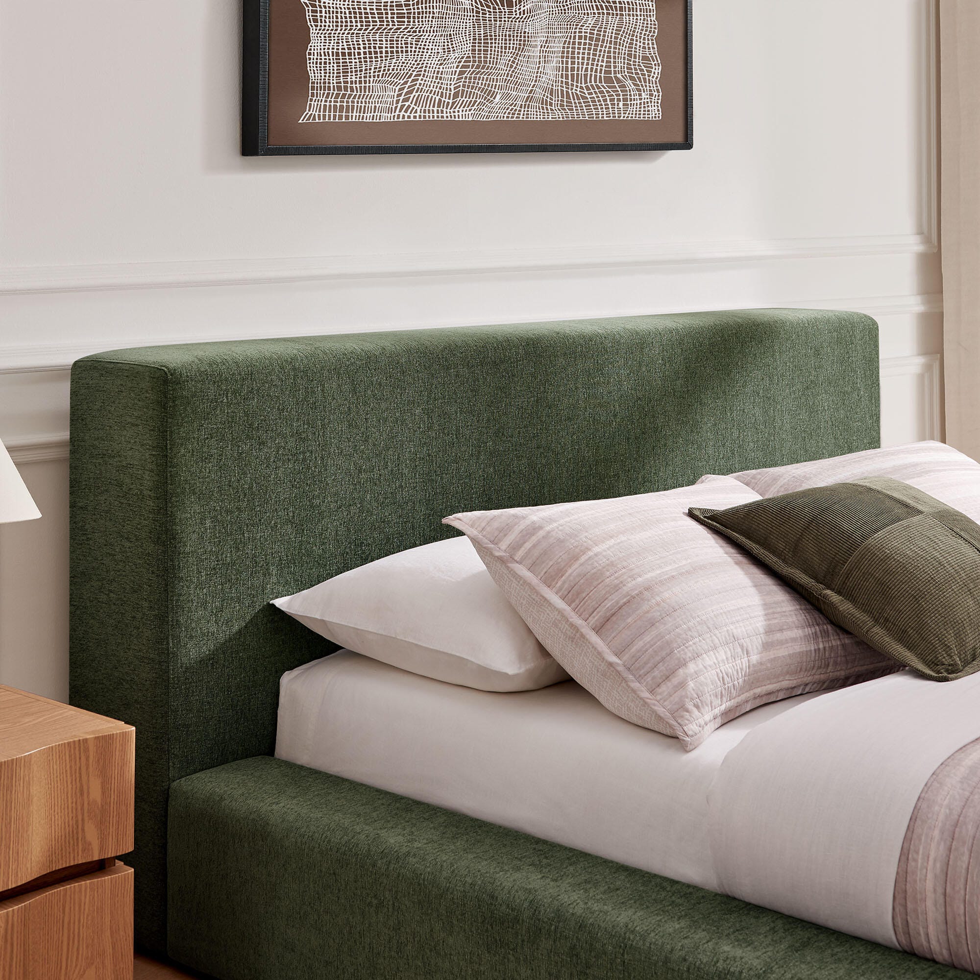 Modway Luma King Panel Platform Bed, Eucalyptus, large