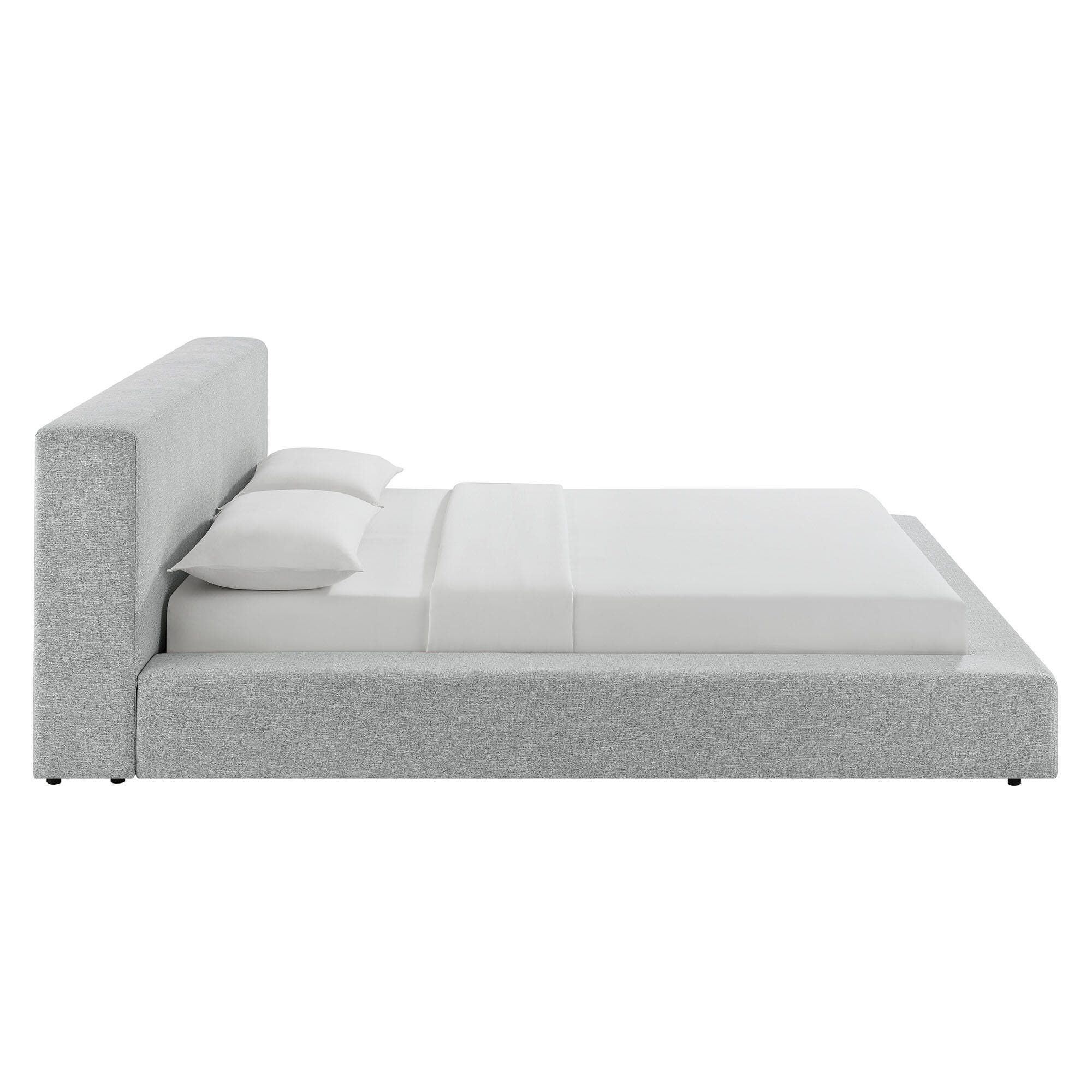 Modway Luma King Panel Platform Bed, Light Gray, large
