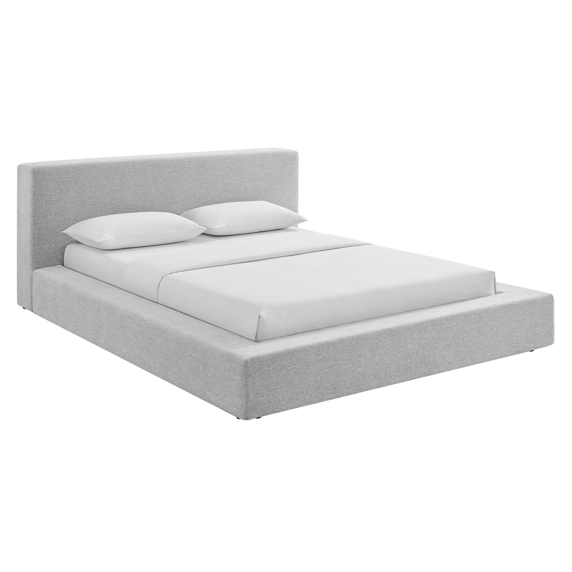Modway Luma King Panel Platform Bed, Light Gray, large