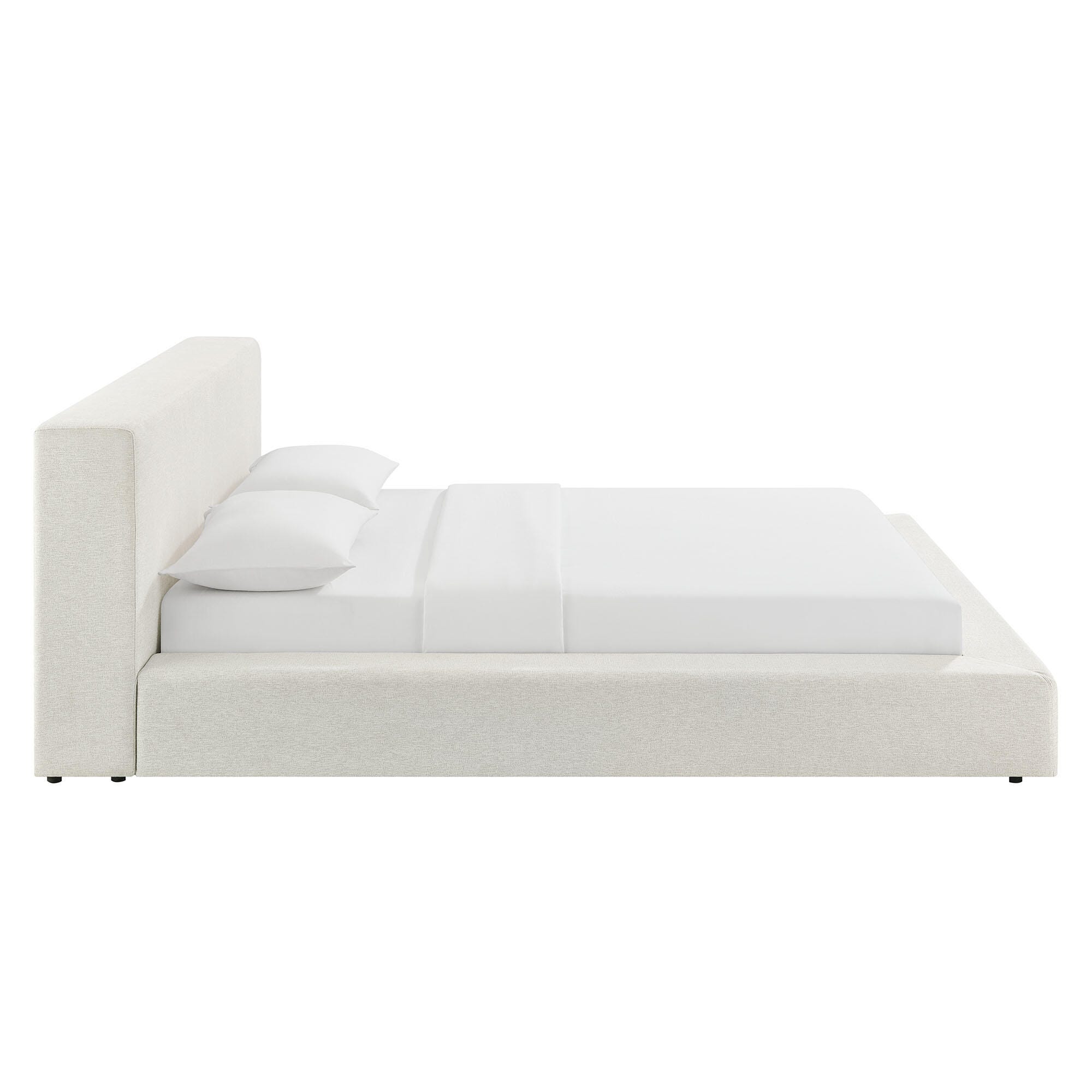 Modway Luma King Panel Platform Bed, Ivory, large