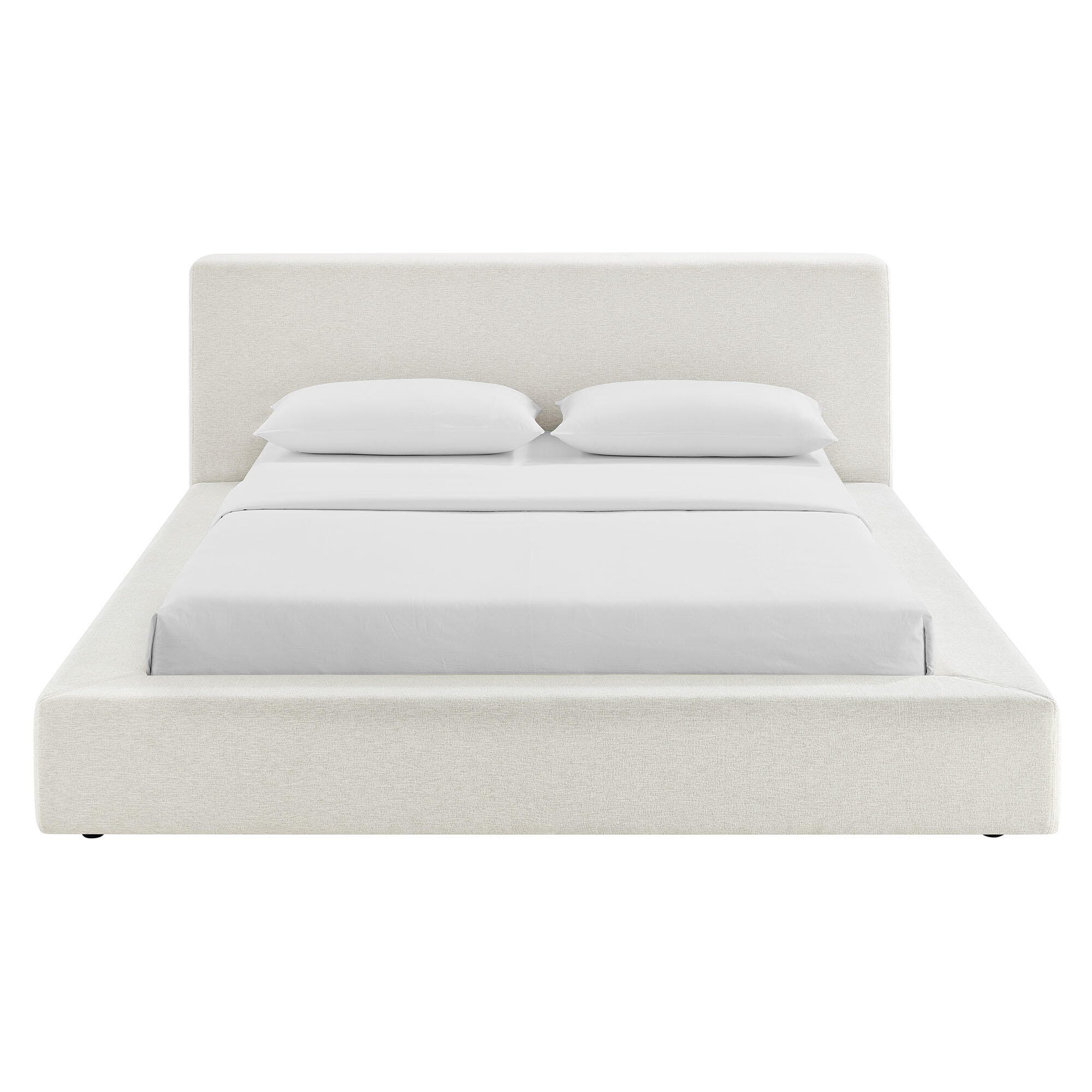Modway Luma King Panel Platform Bed, Ivory, large
