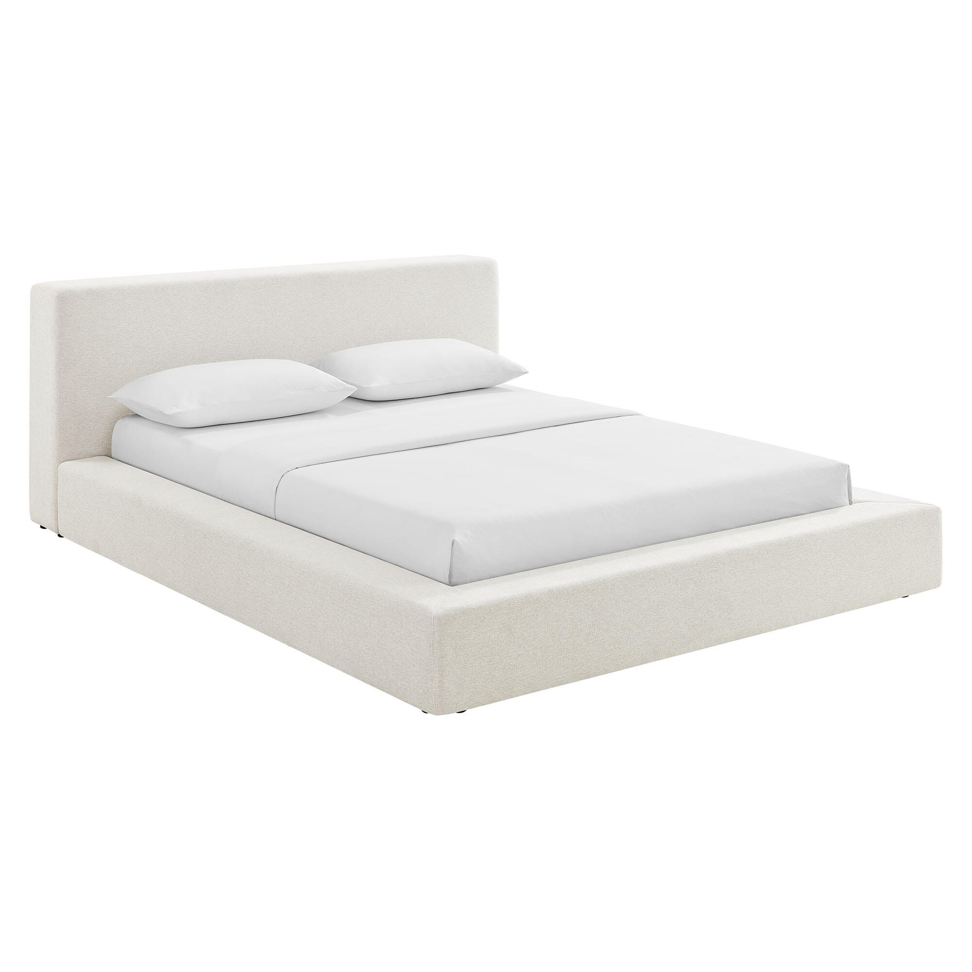 Modway Luma King Panel Platform Bed, Ivory, large