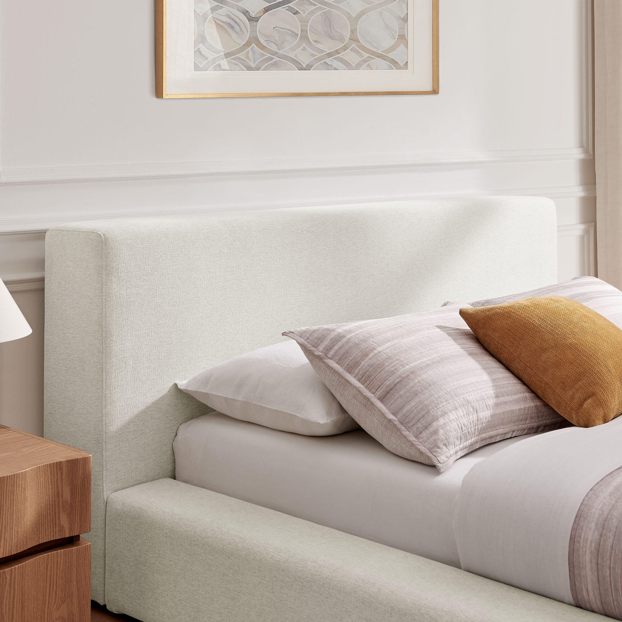 Modway Luma King Panel Platform Bed, Ivory, large