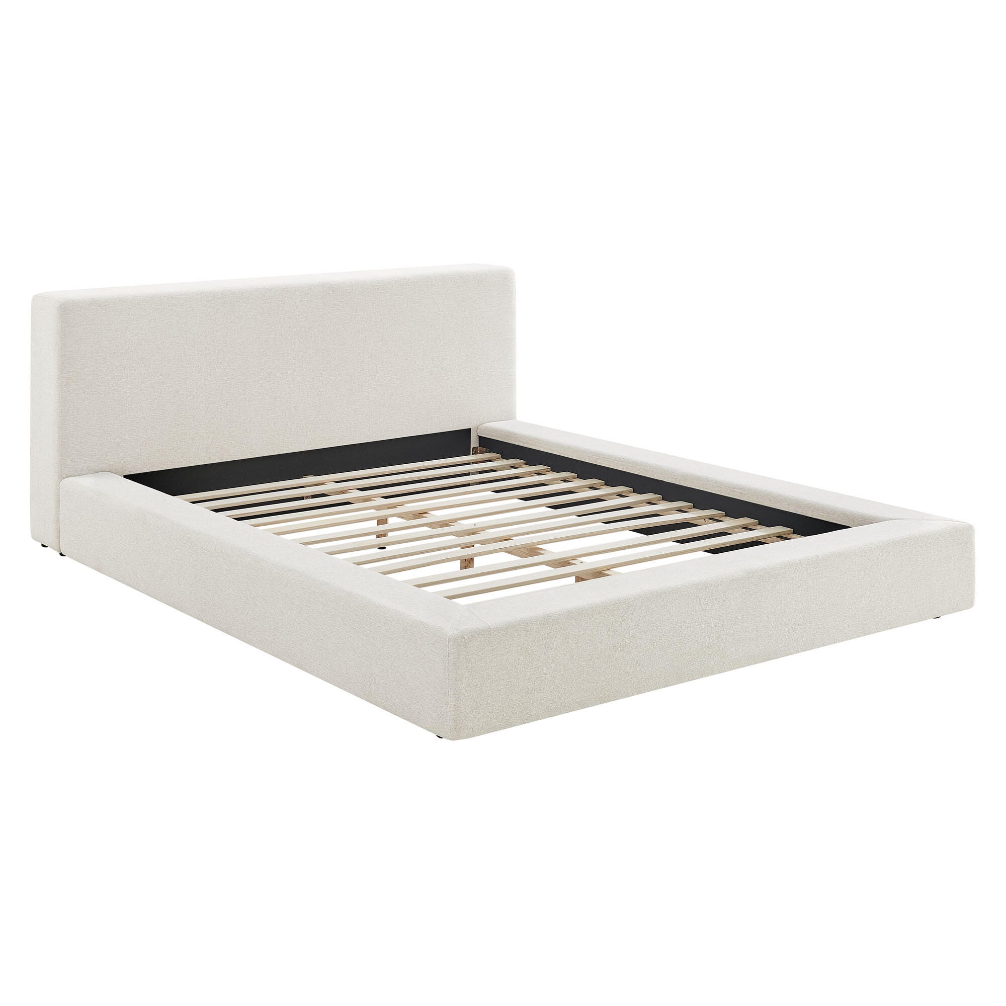 Modway Luma King Panel Platform Bed, Ivory, large