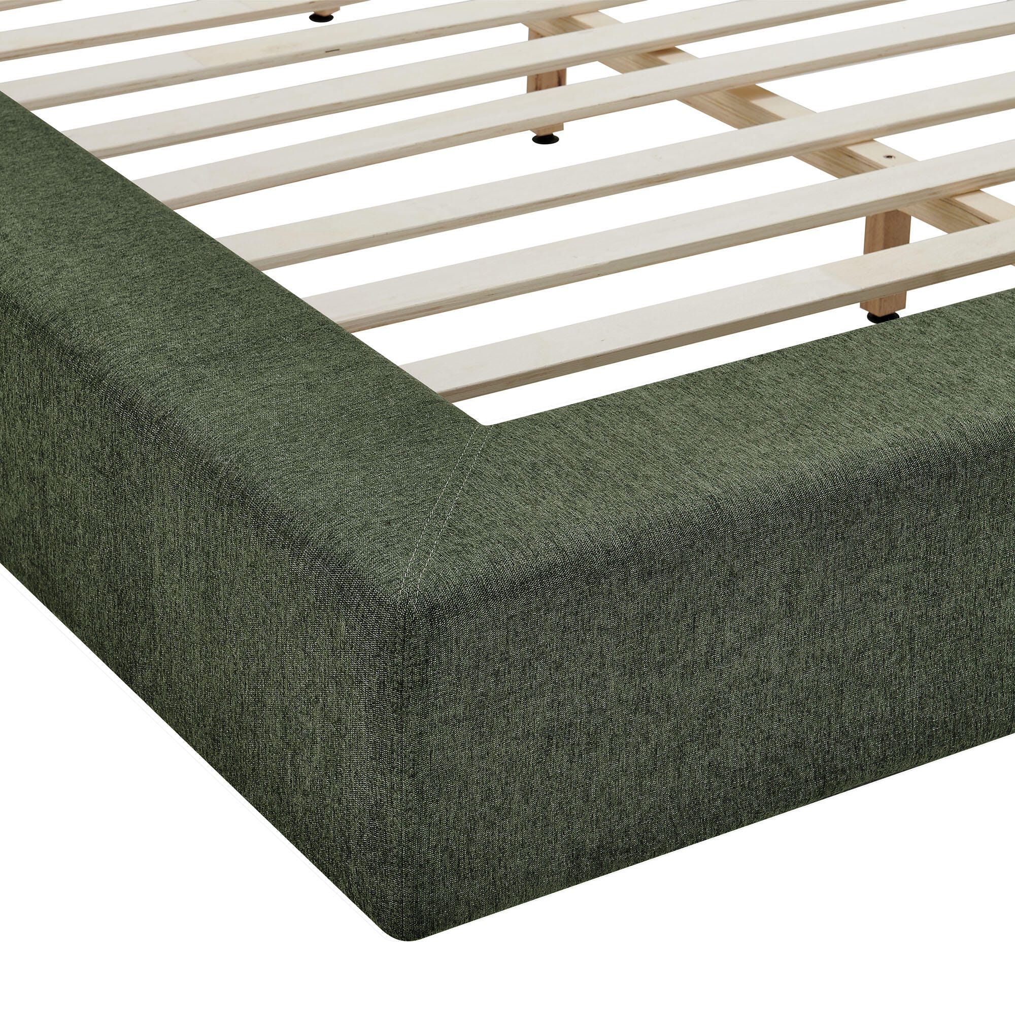 Modway Luma Queen Panel Platform Bed, Eucalyptus, large