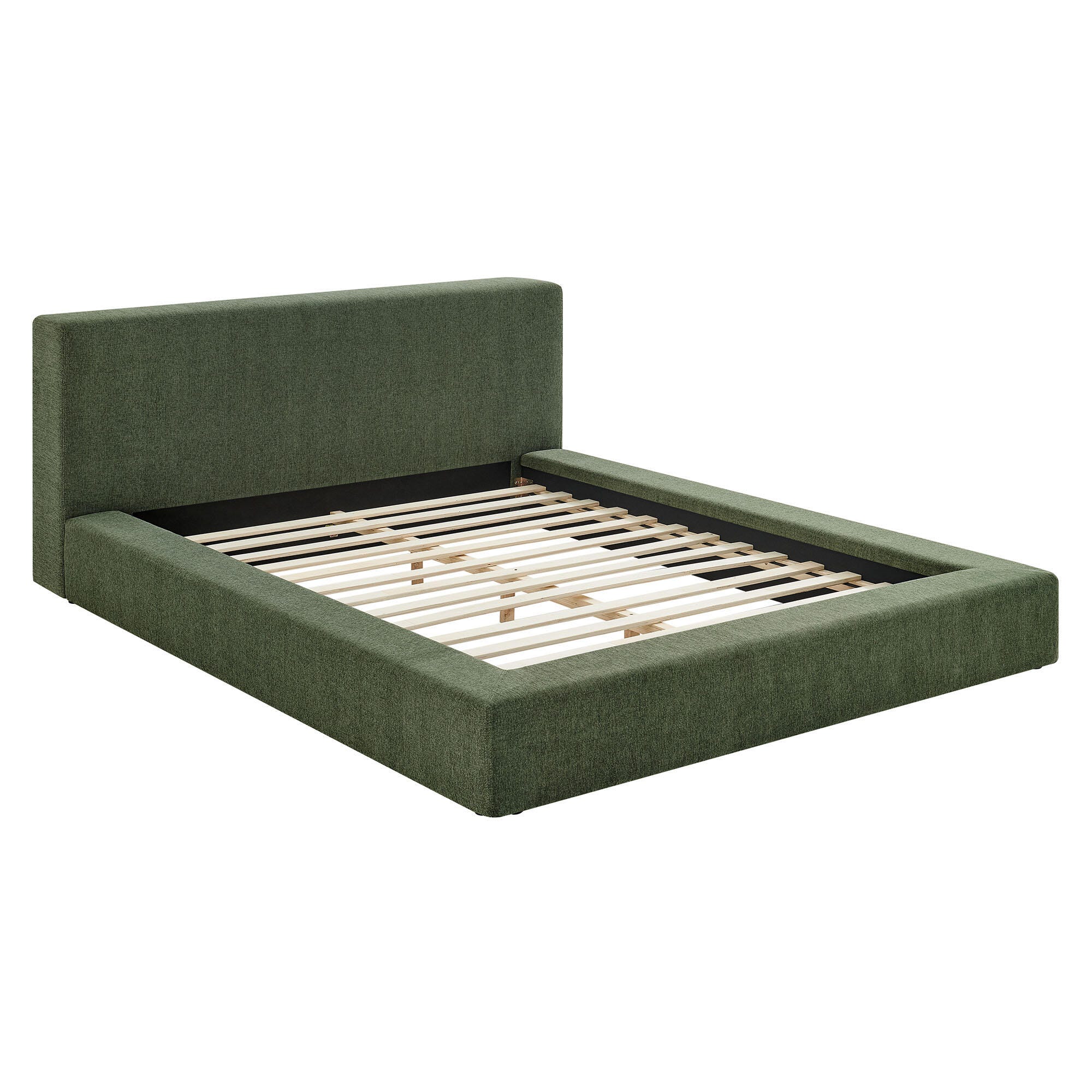 Modway Luma Queen Panel Platform Bed, Eucalyptus, large