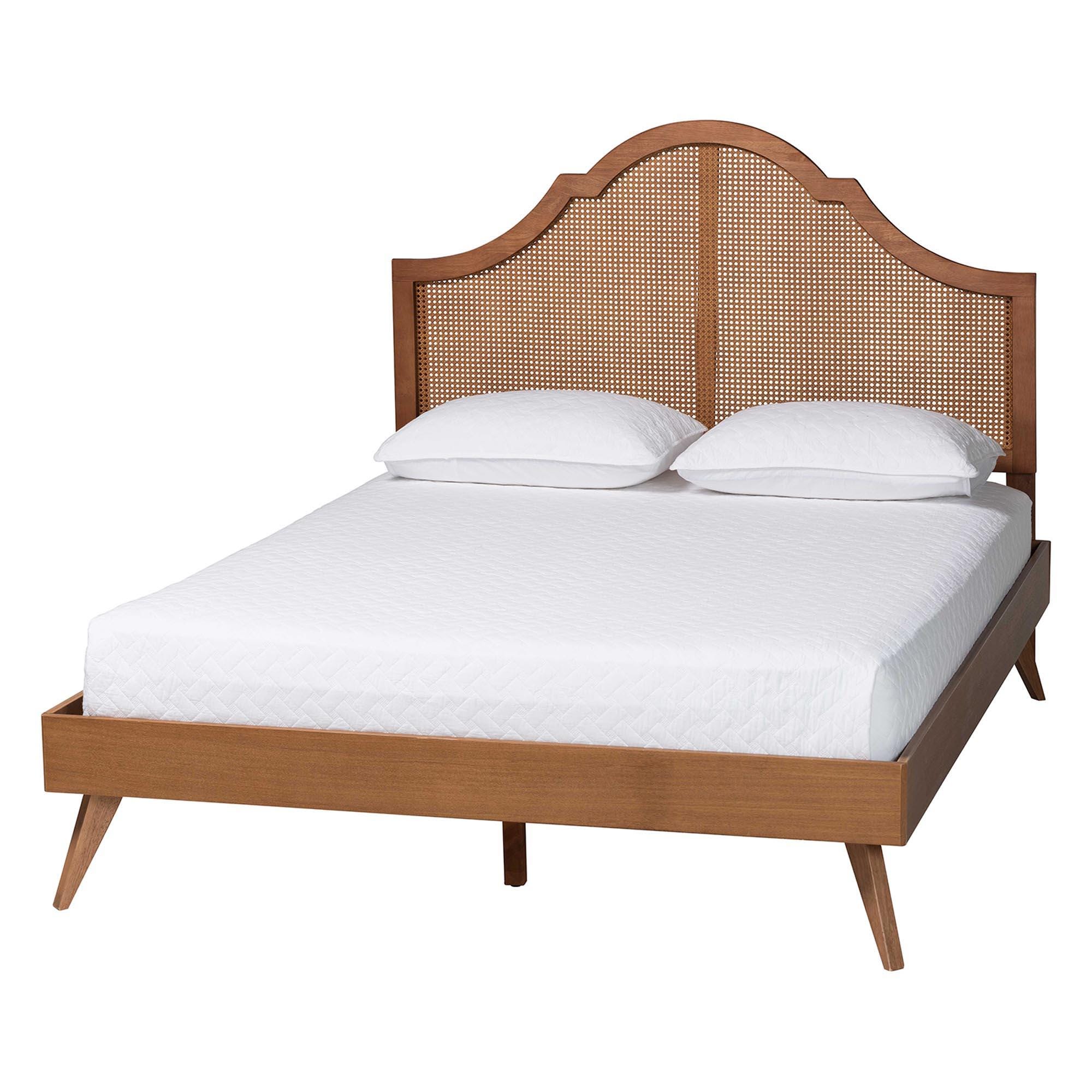 Baxton Studio Alecia Queen Panel Platform Bed, , large