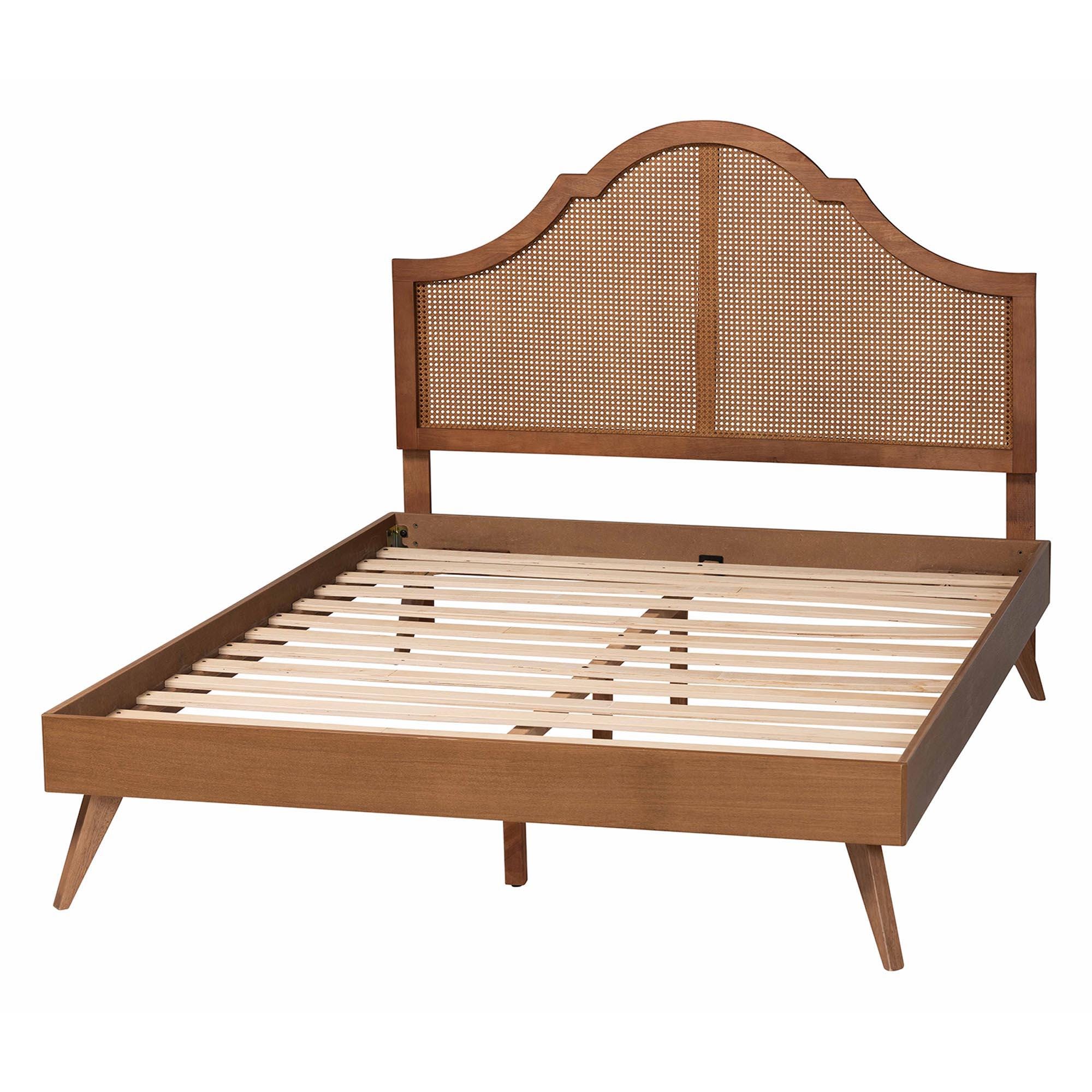 Baxton Studio Alecia Queen Panel Platform Bed, , large