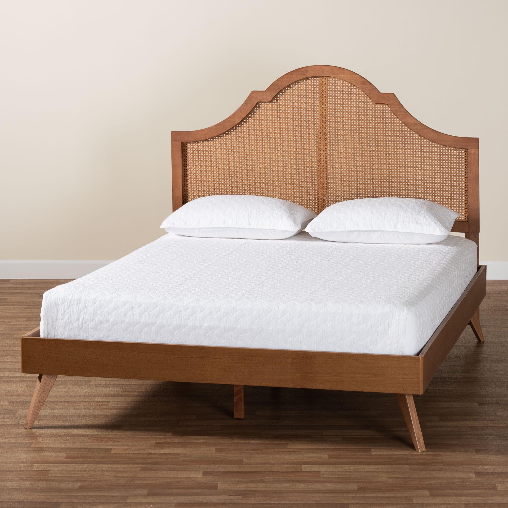 Baxton Studio Alecia Queen Panel Platform Bed, , large