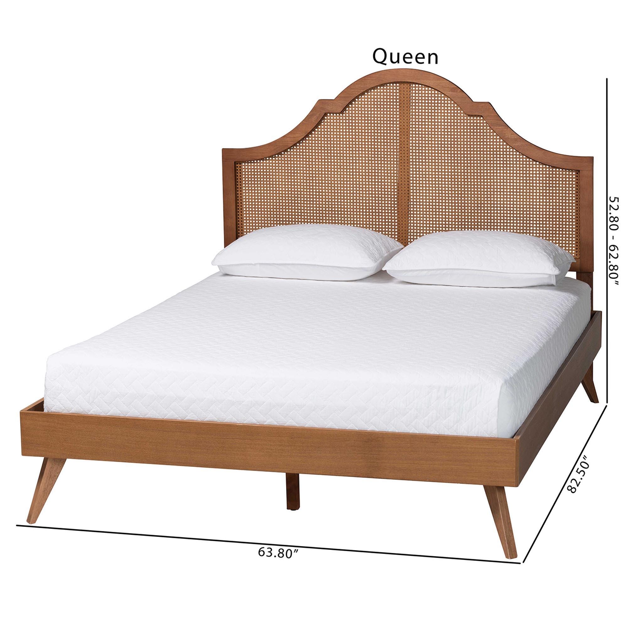 Baxton Studio Alecia Queen Panel Platform Bed, , large