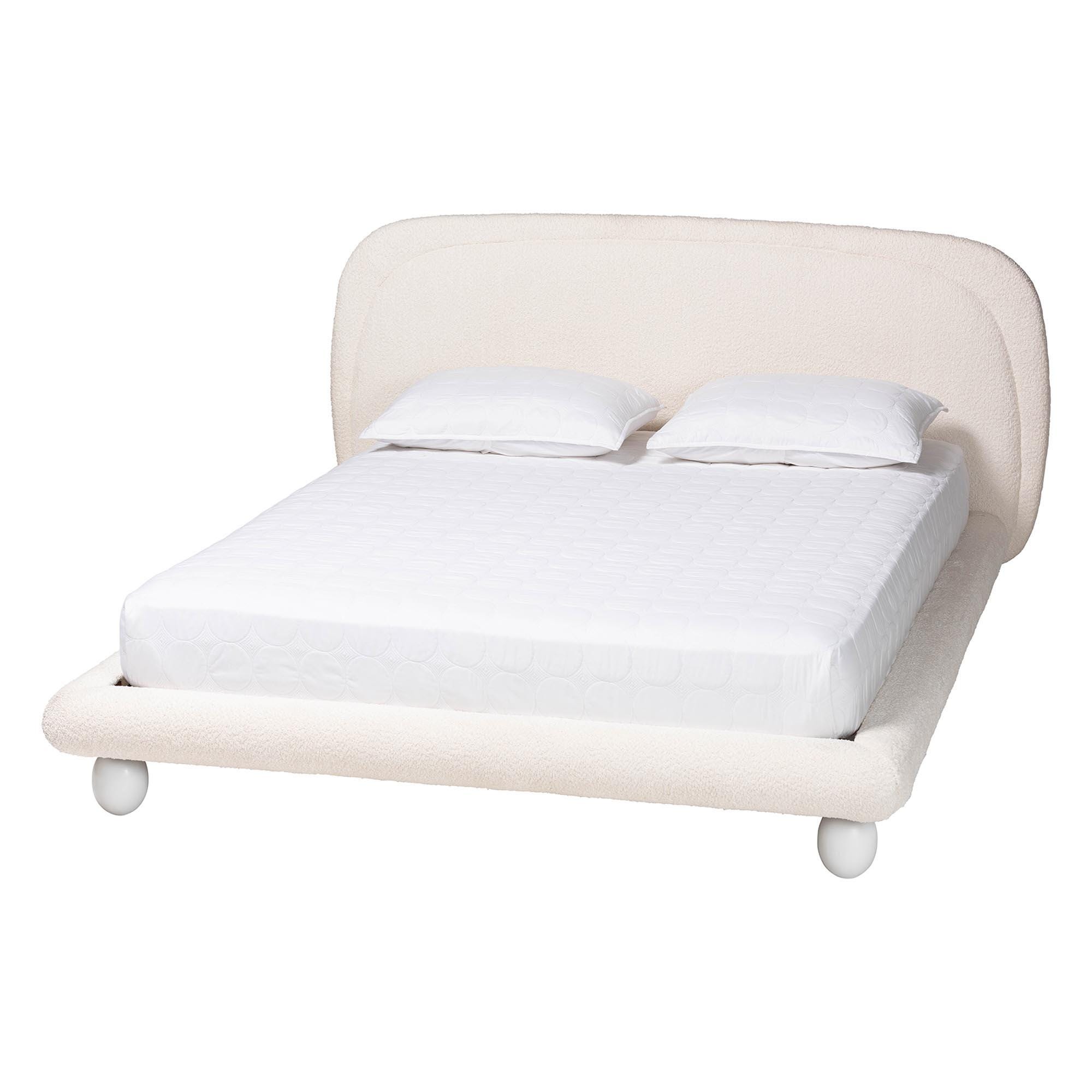 Baxton Studio Eladio Queen Panel Platform Bed, , large