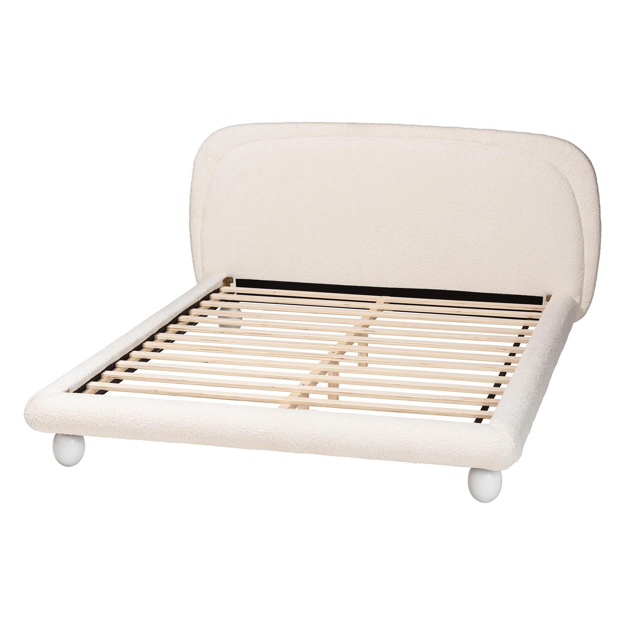Baxton Studio Eladio Queen Panel Platform Bed, , large