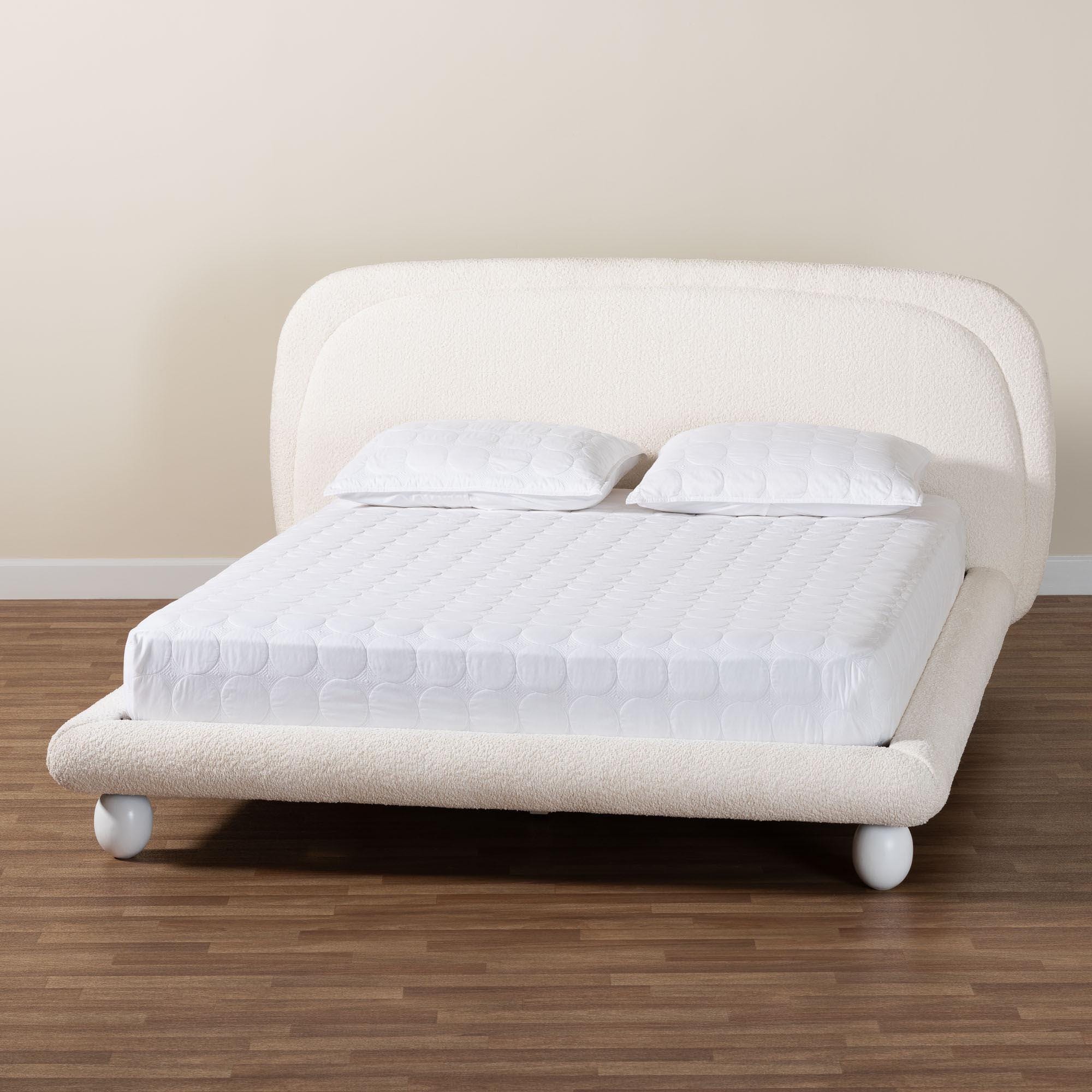 Baxton Studio Eladio Queen Panel Platform Bed, , large