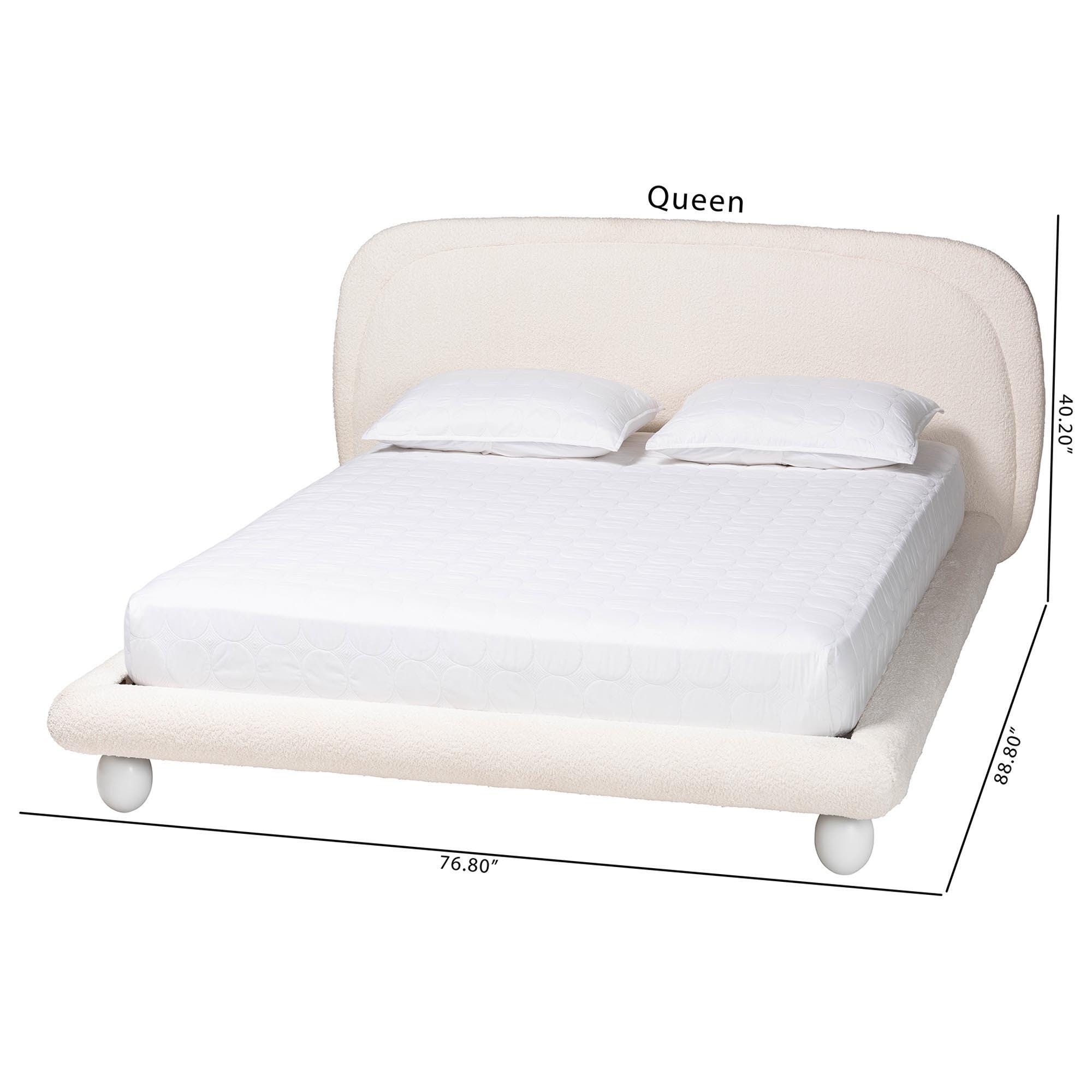 Baxton Studio Eladio Queen Panel Platform Bed, , large