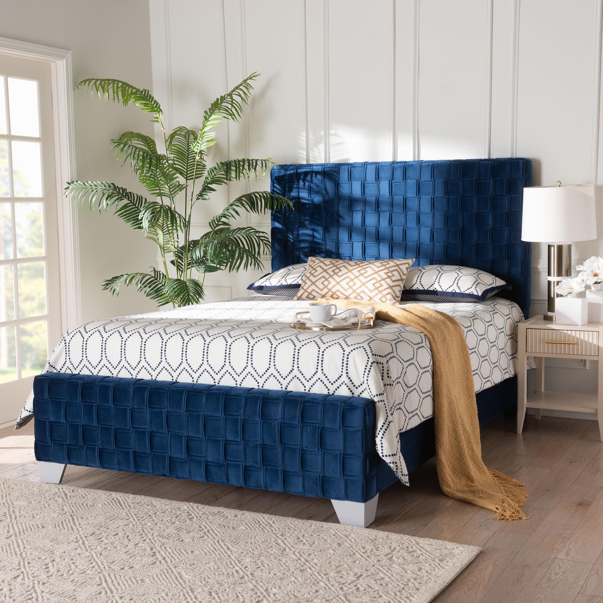 Baxton Studio Emlyn Queen Panel Platform Bed, , rollover