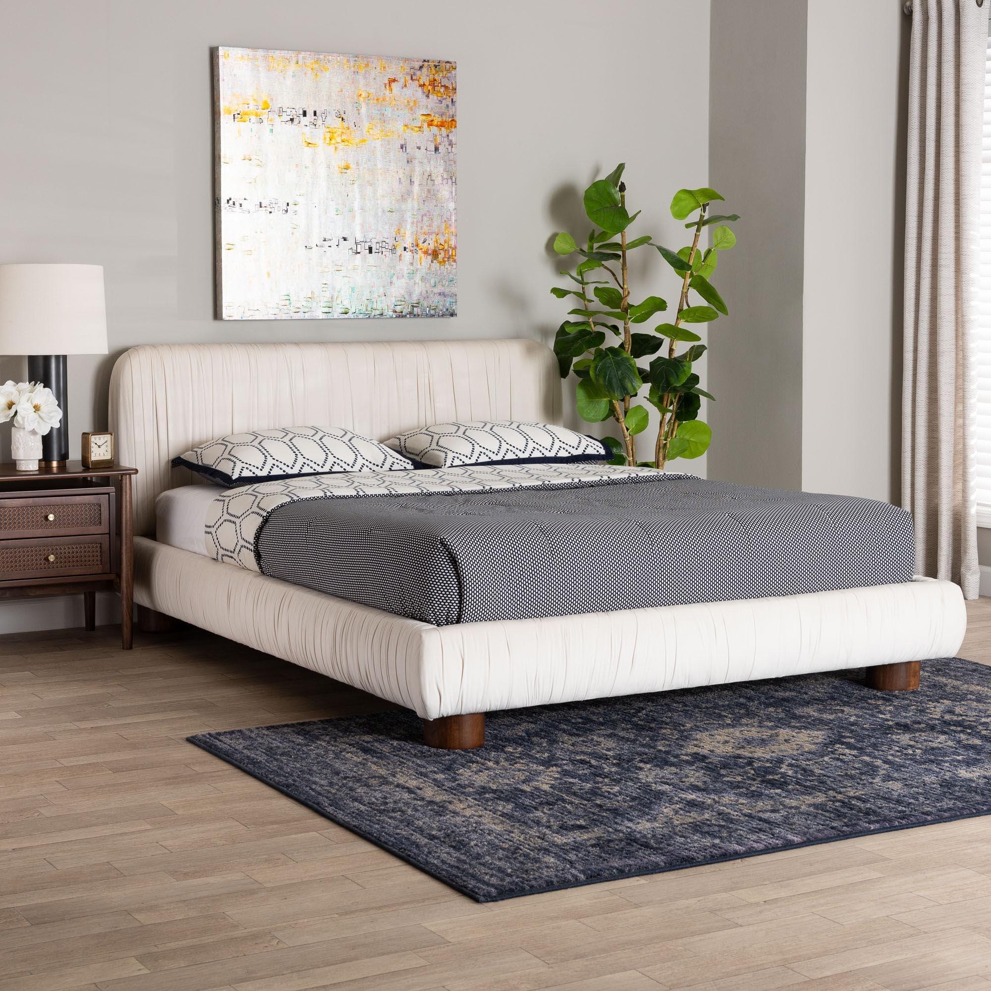 Baxton Studio Emsley Queen Panel Platform Bed, , rollover
