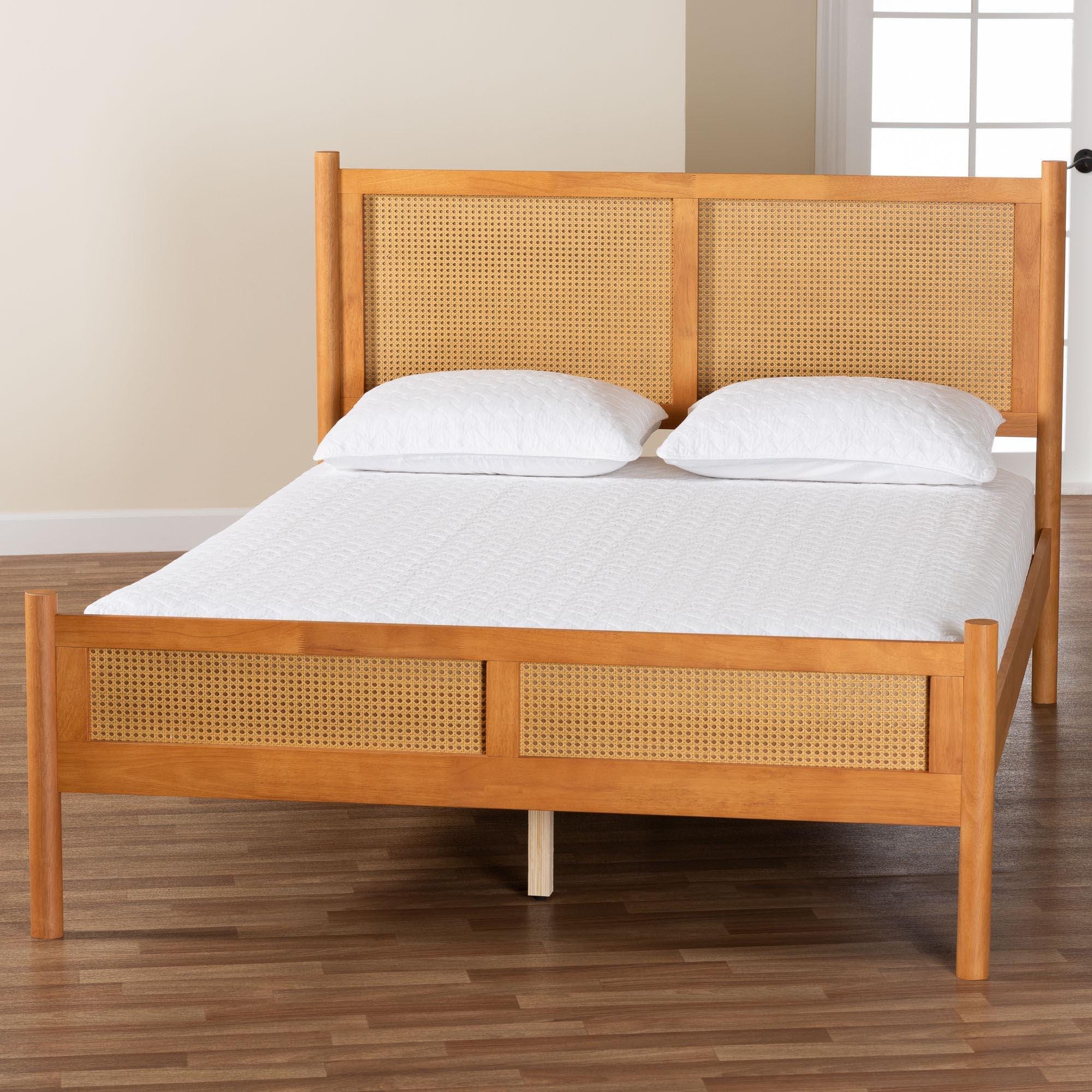 Baxton Studio Jenn Queen Panel Platform Bed, , large