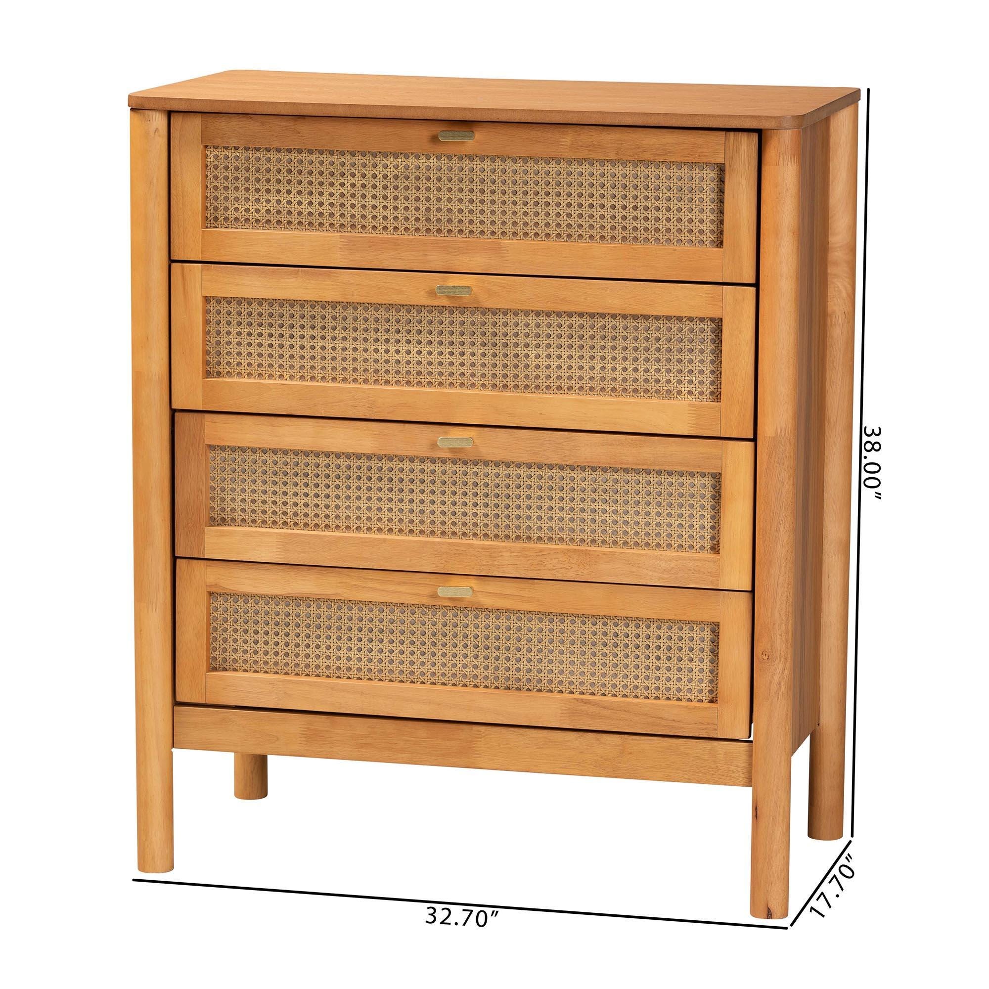 Baxton Studio Jenn 4 Drawer Chest of Drawers, , large