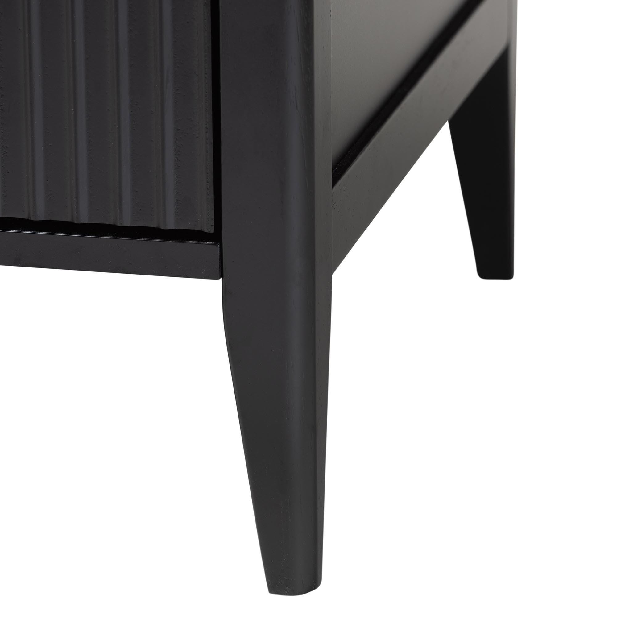 Baxton Studio Primrose 6 Drawer Dresser, Black, large