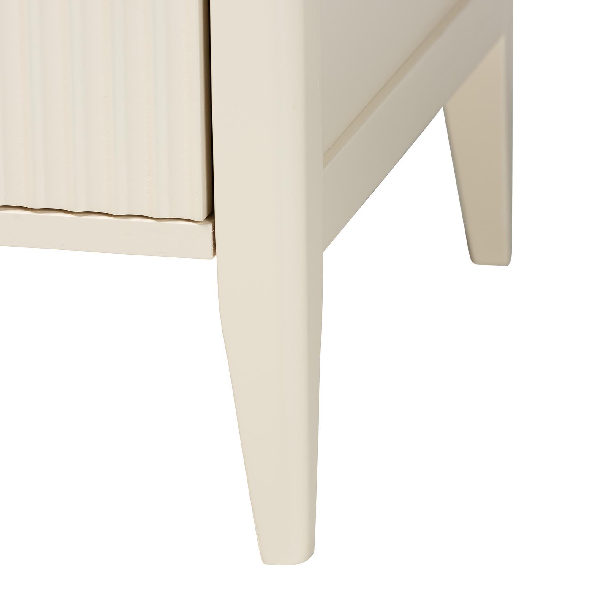 Baxton Studio Primrose 6 Drawer Dresser, Ivory, large