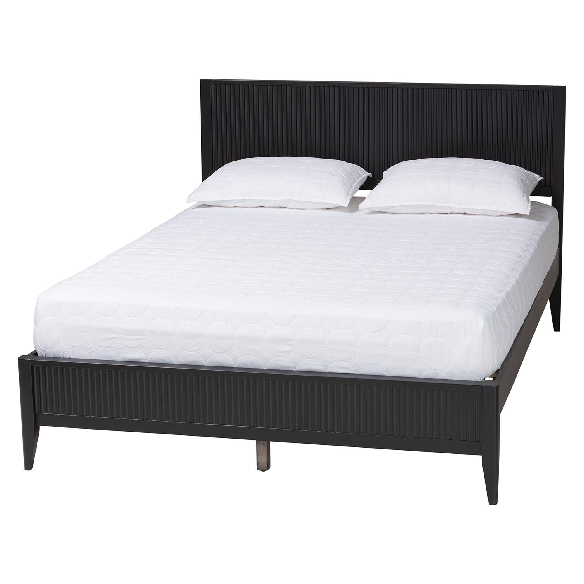 Baxton Studio Primrose King Panel Platform Bed, Black, large