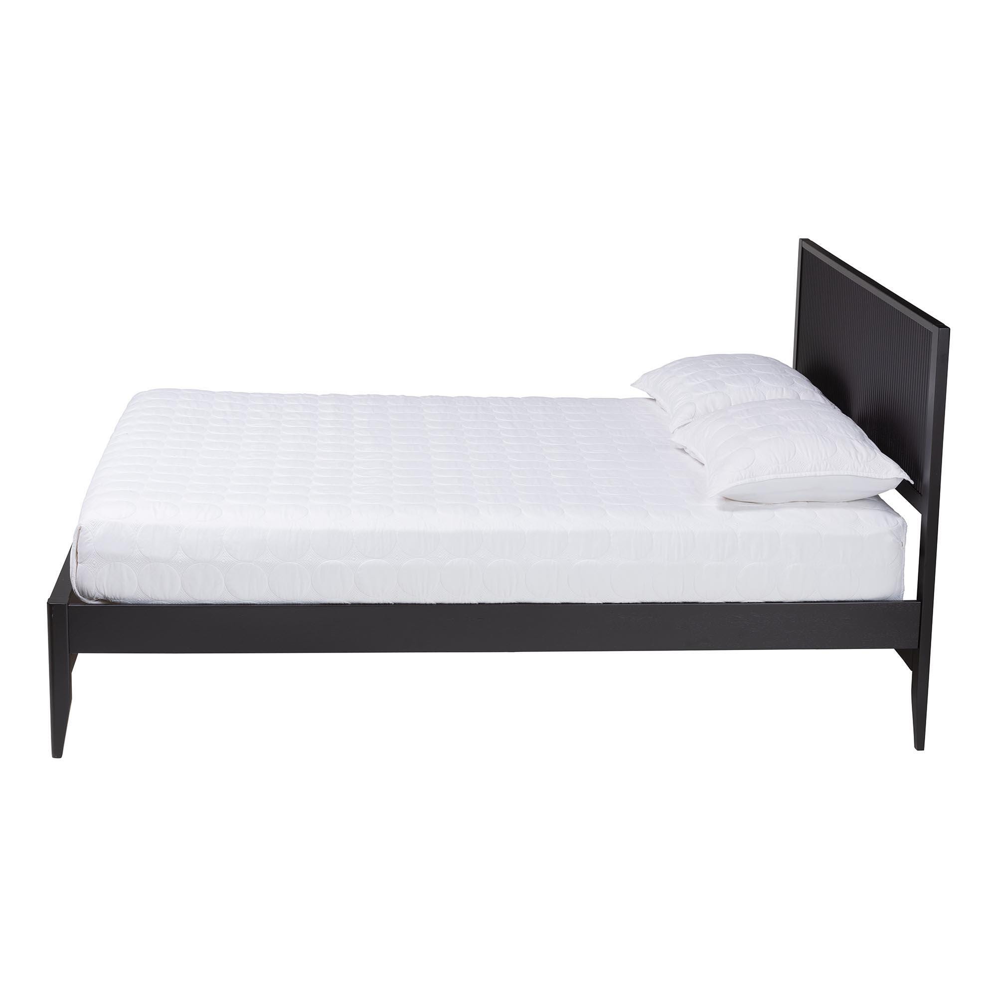 Baxton Studio Primrose Queen Panel Platform Bed, Black, large