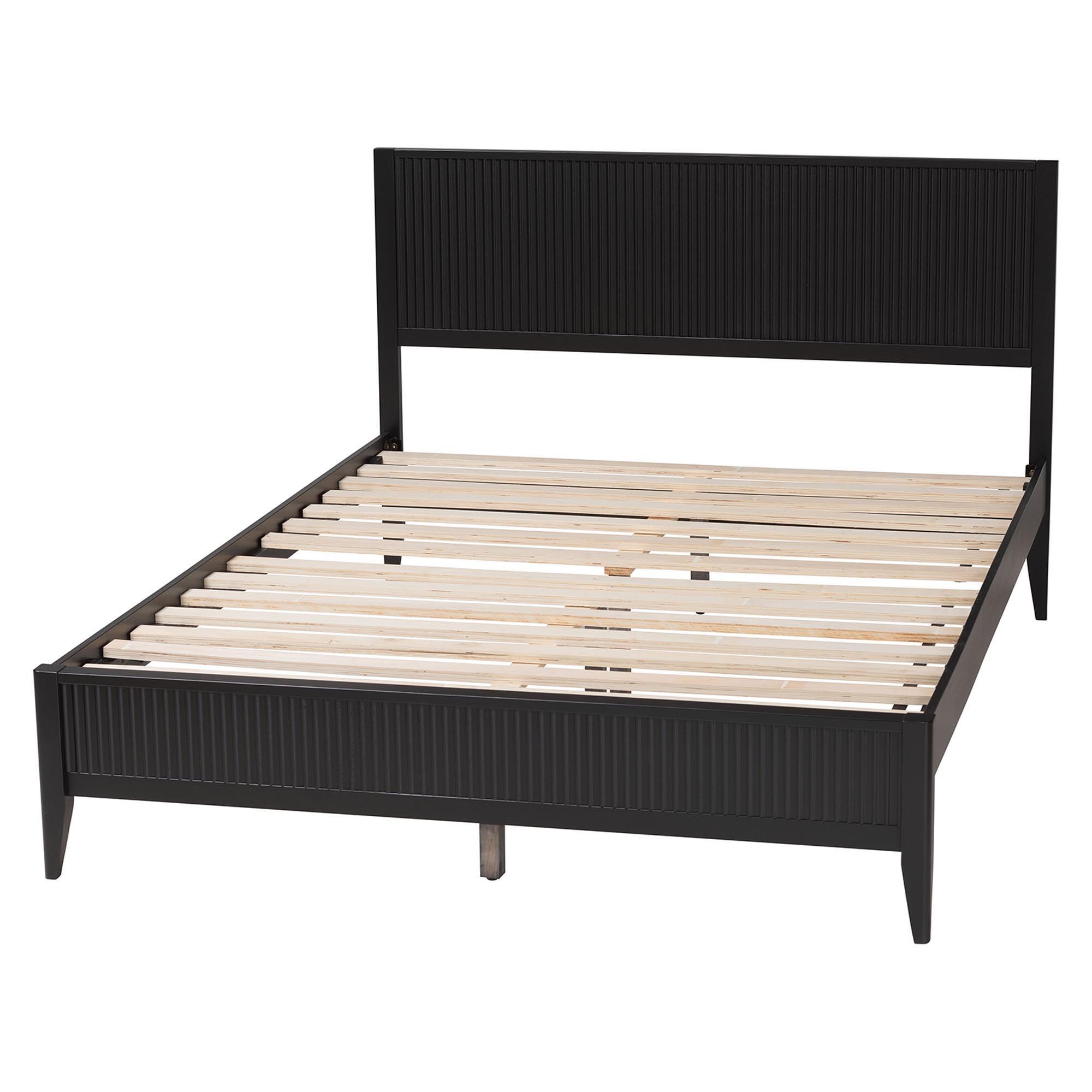 Baxton Studio Primrose Queen Panel Platform Bed, Black, large