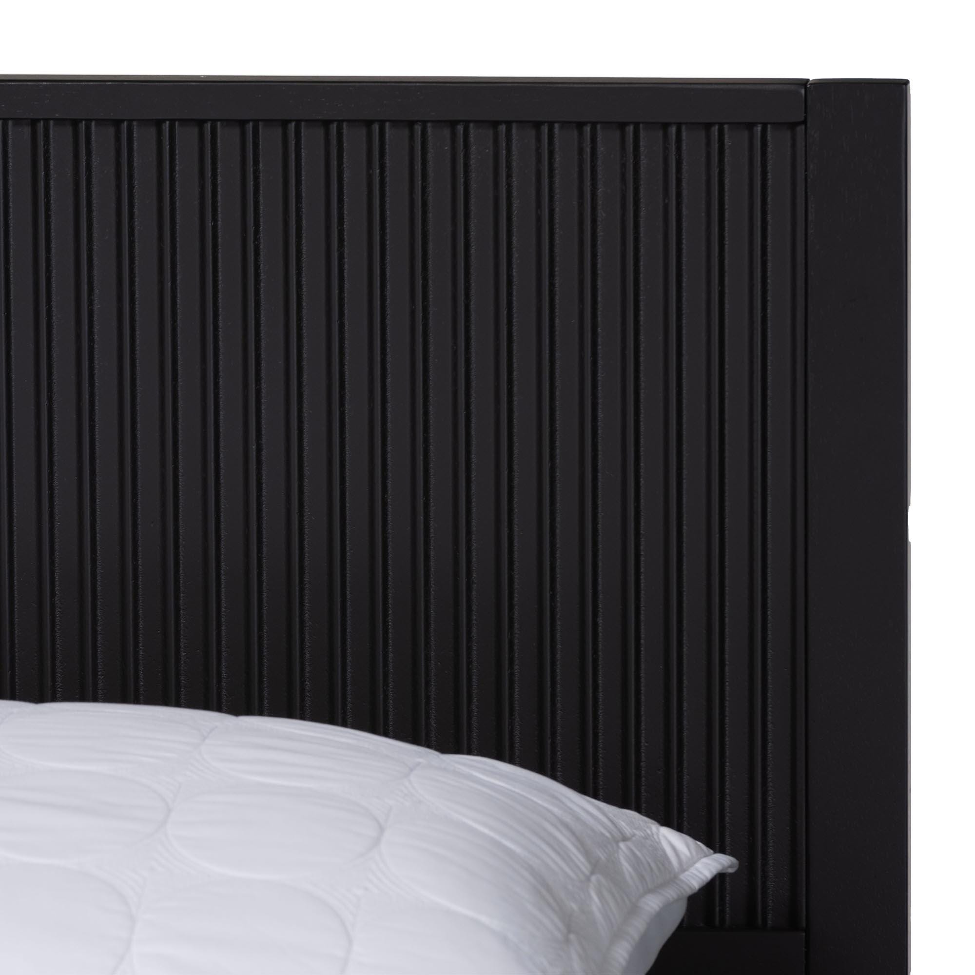 Baxton Studio Primrose Queen Panel Platform Bed, Black, large