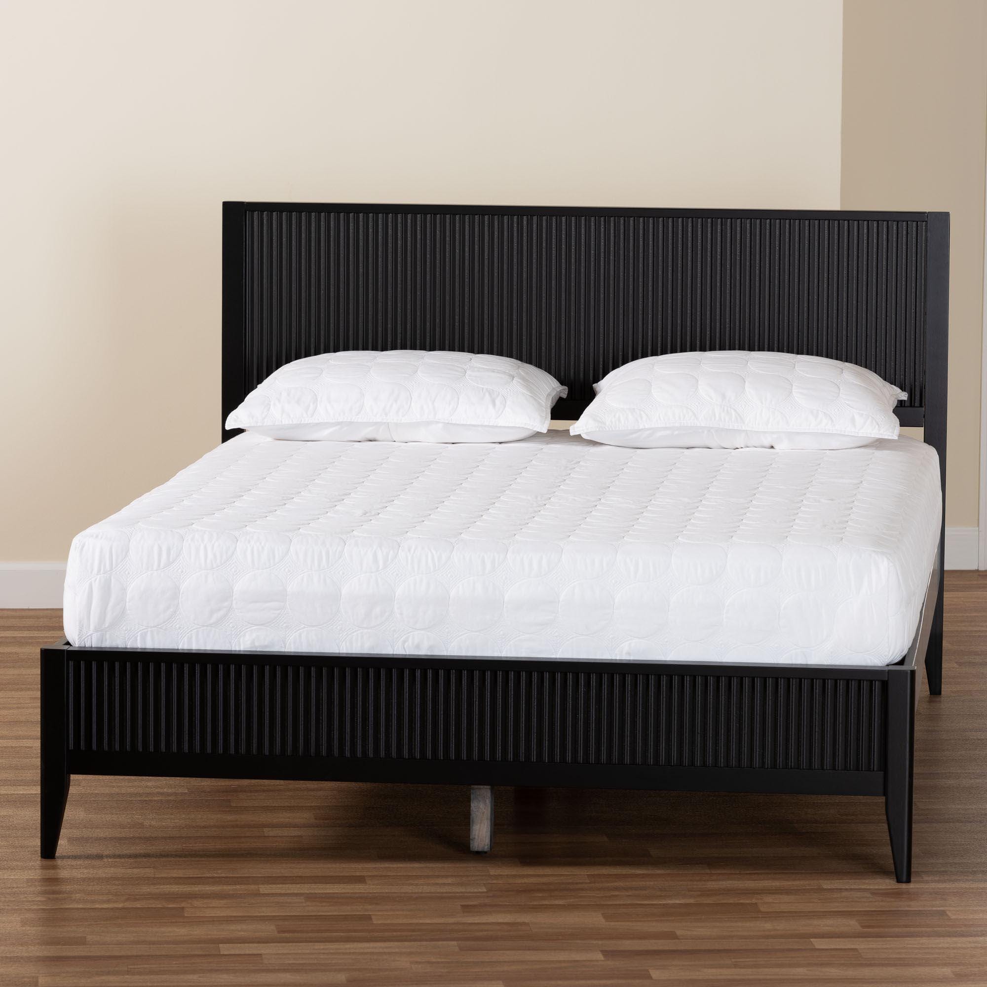 Baxton Studio Primrose Queen Panel Platform Bed, Black, large