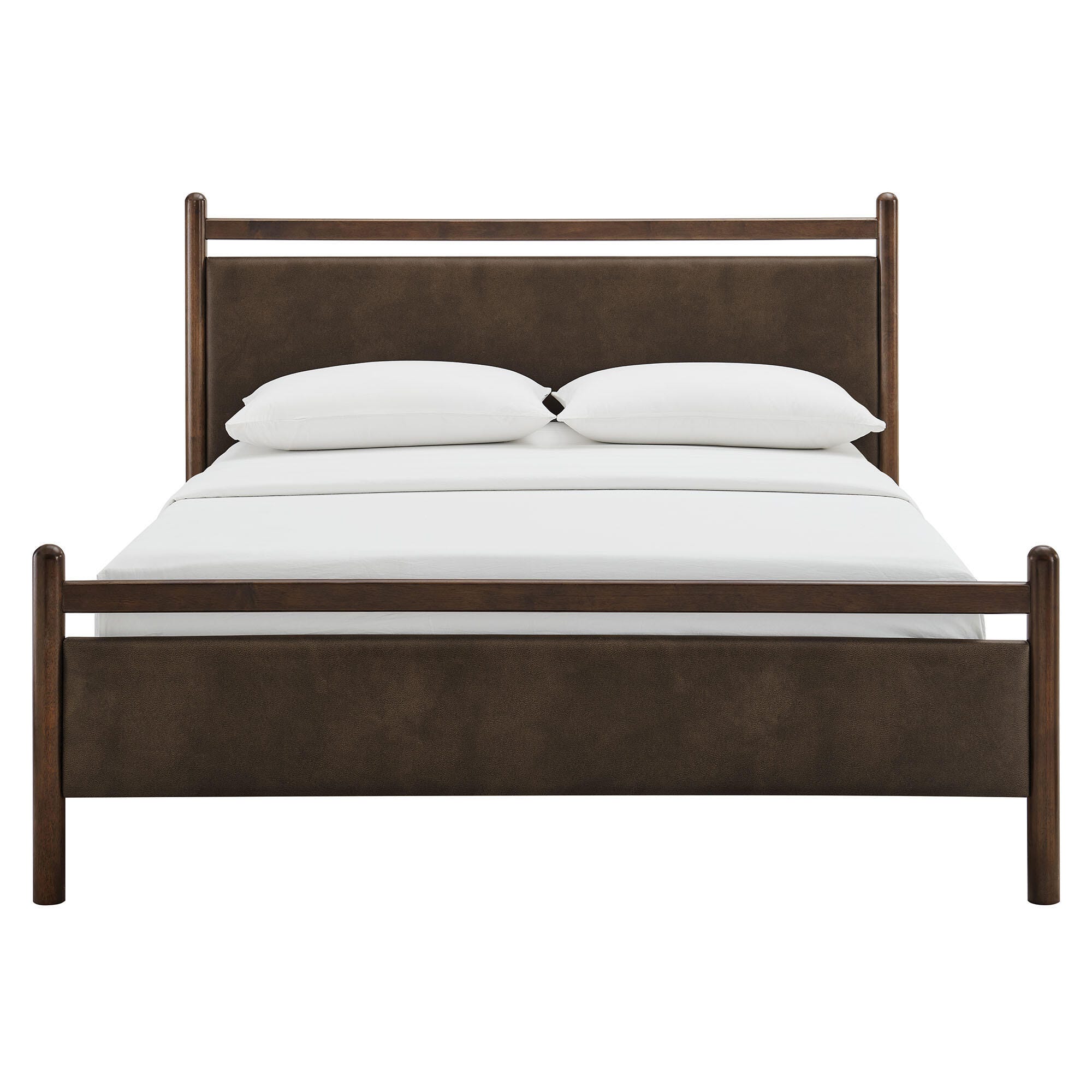 Modway Ginny Solid Queen Platform Bed, Brown, large