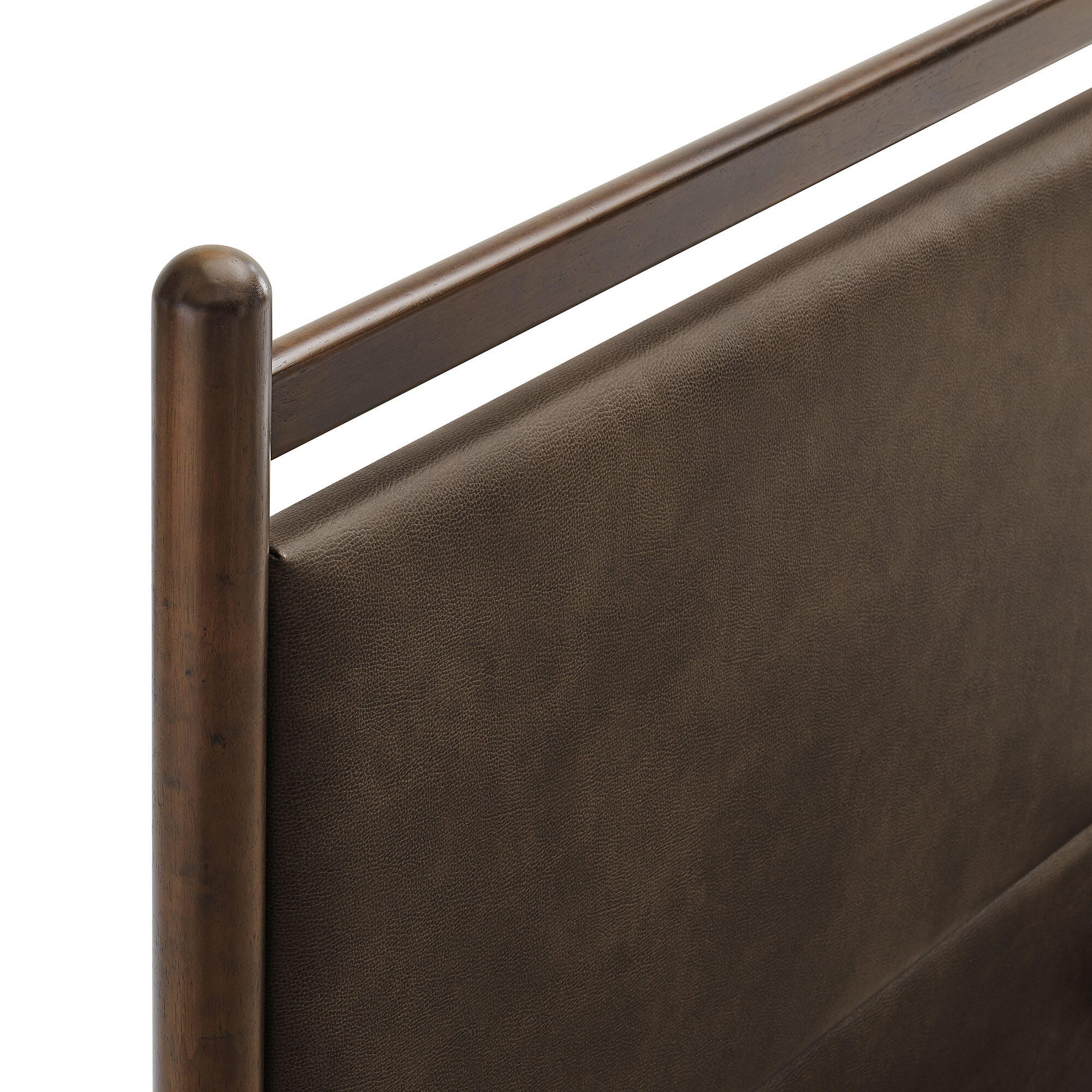 Modway Ginny Solid Queen Platform Bed, Brown, large