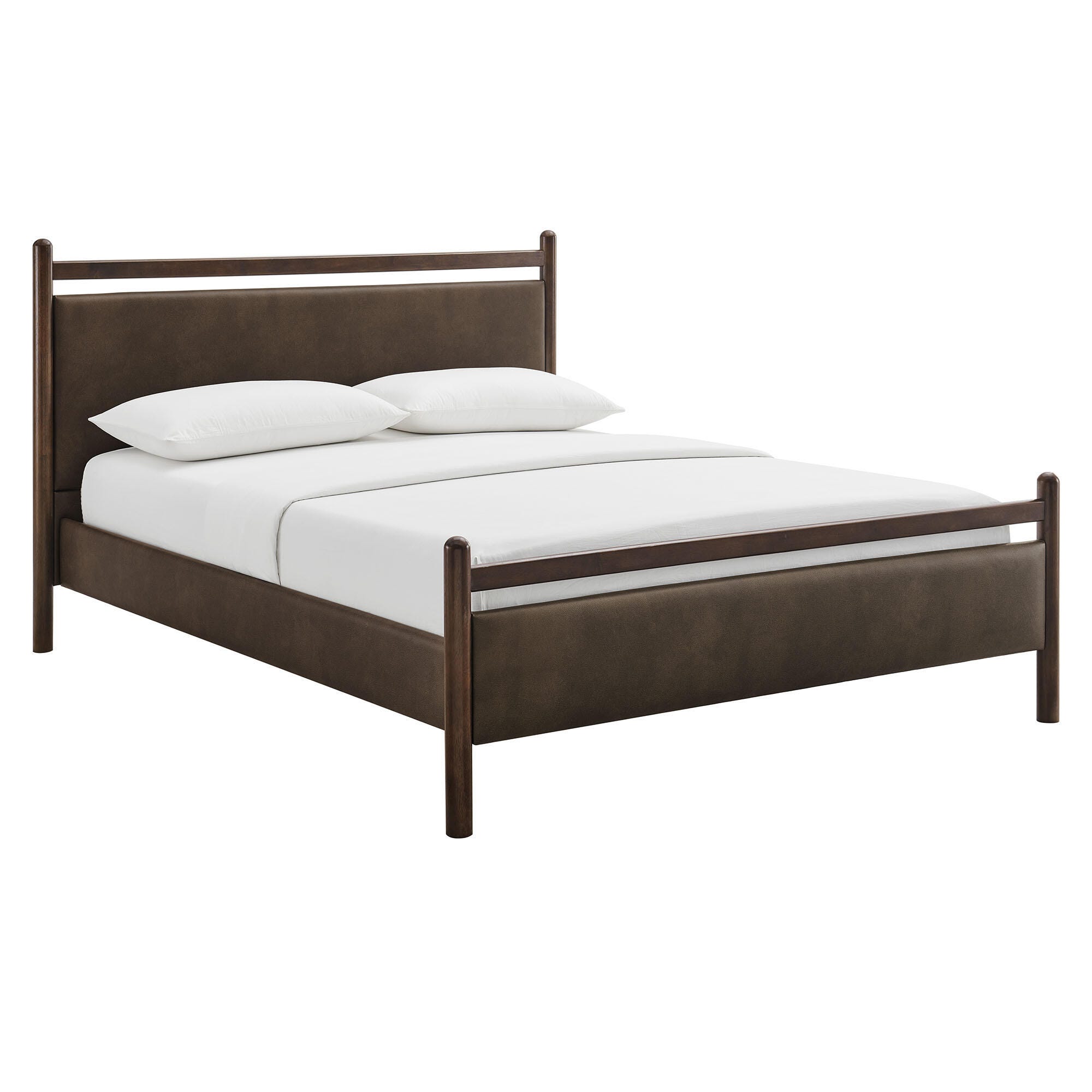 Modway Ginny Solid Queen Platform Bed, Brown, large