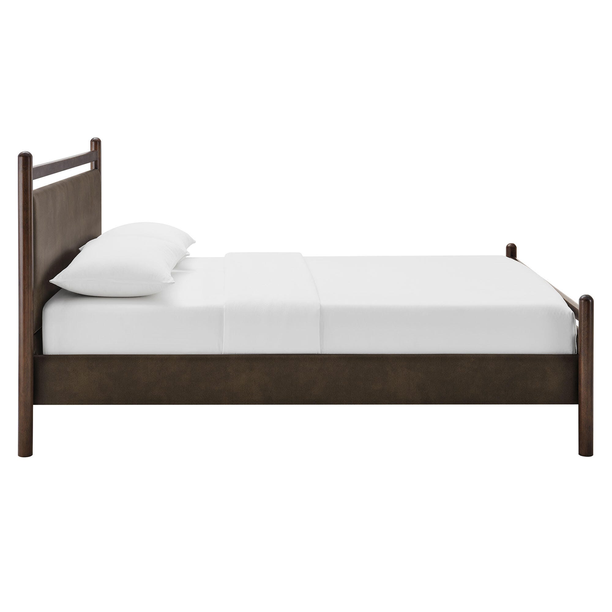 Modway Ginny Solid Queen Platform Bed, Brown, large