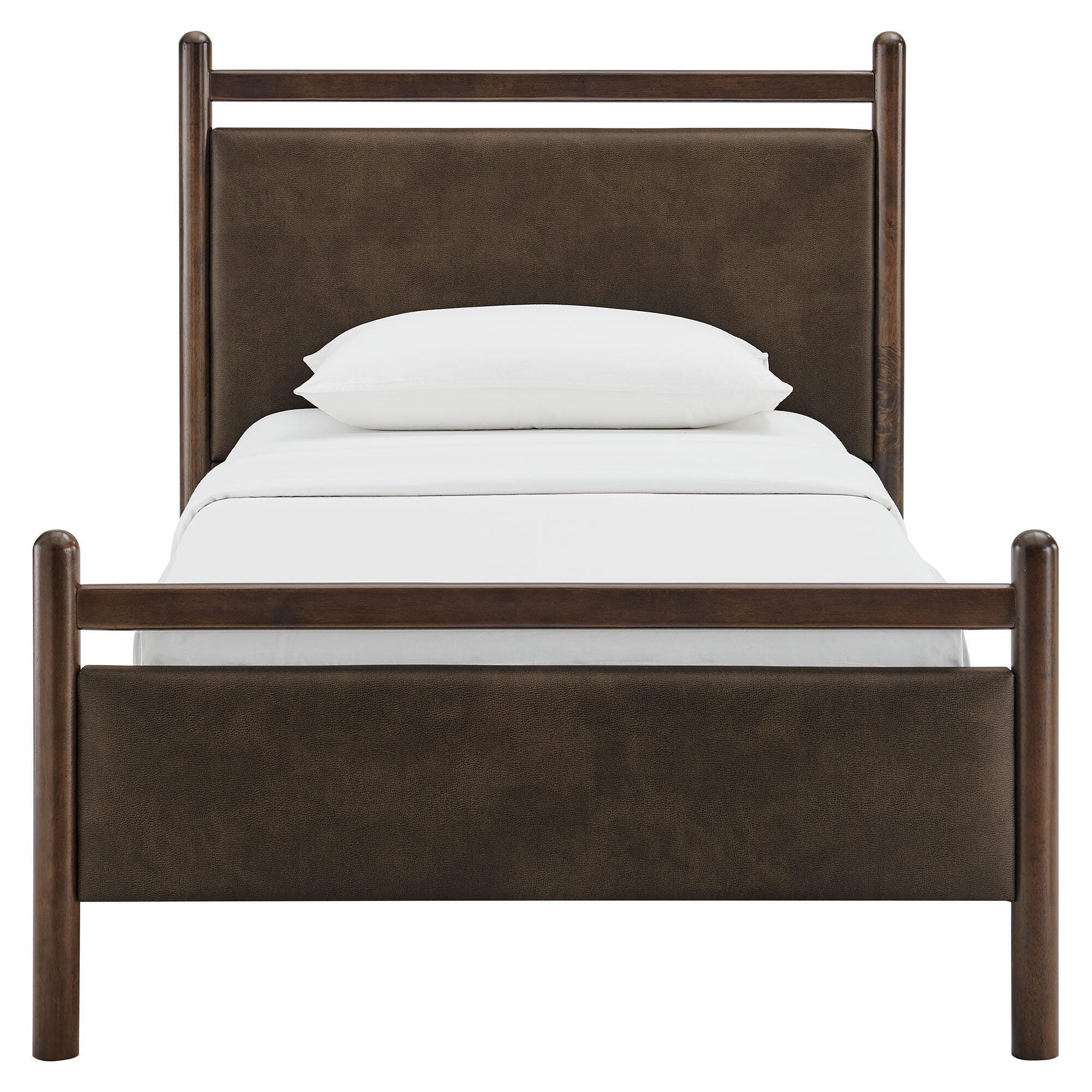 Modway Ginny Solid Twin Platform Bed, Brown, large