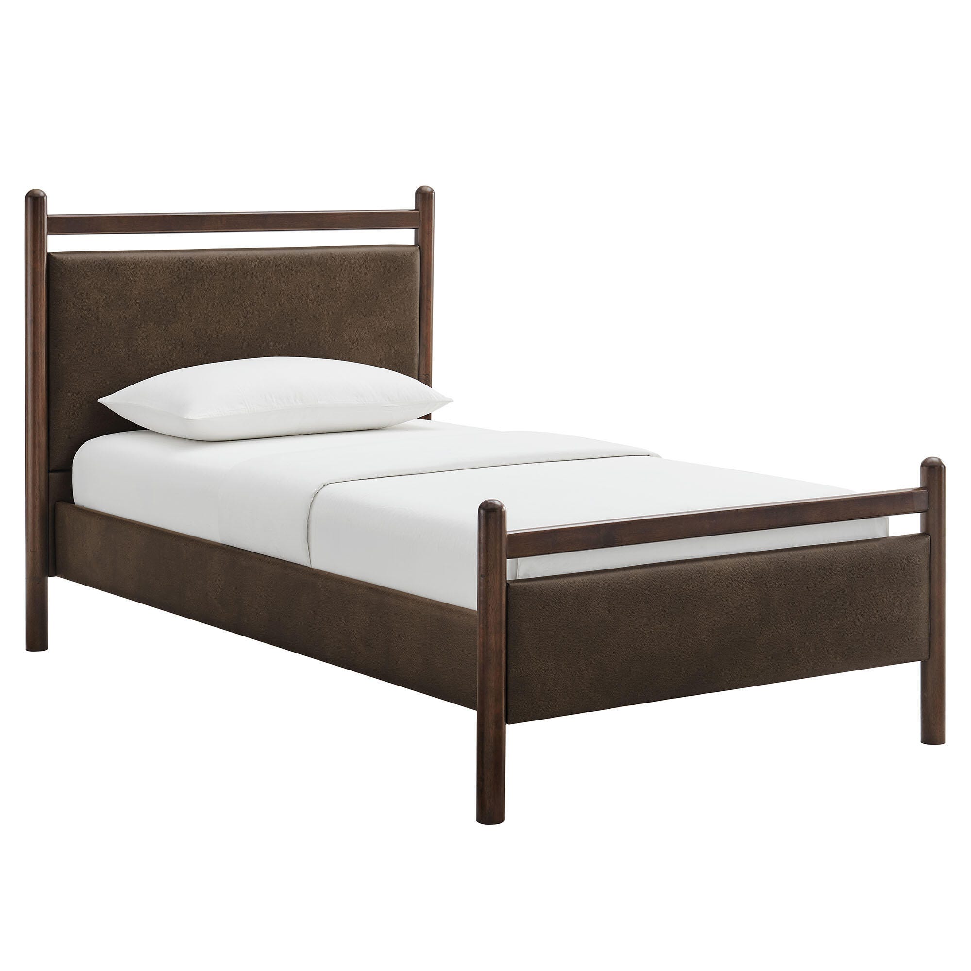 Modway Ginny Solid Twin Platform Bed, Brown, large