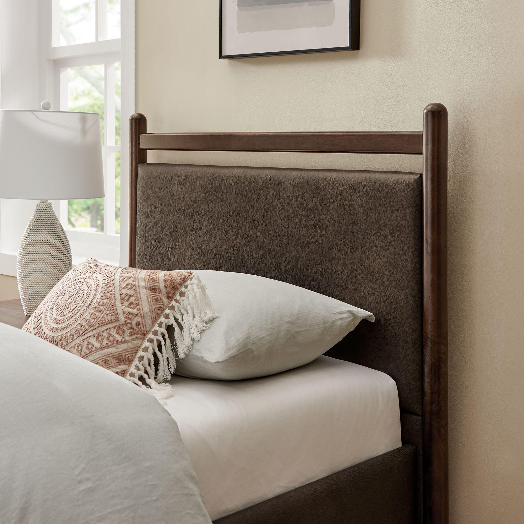 Modway Ginny Solid Twin Platform Bed, Brown, large
