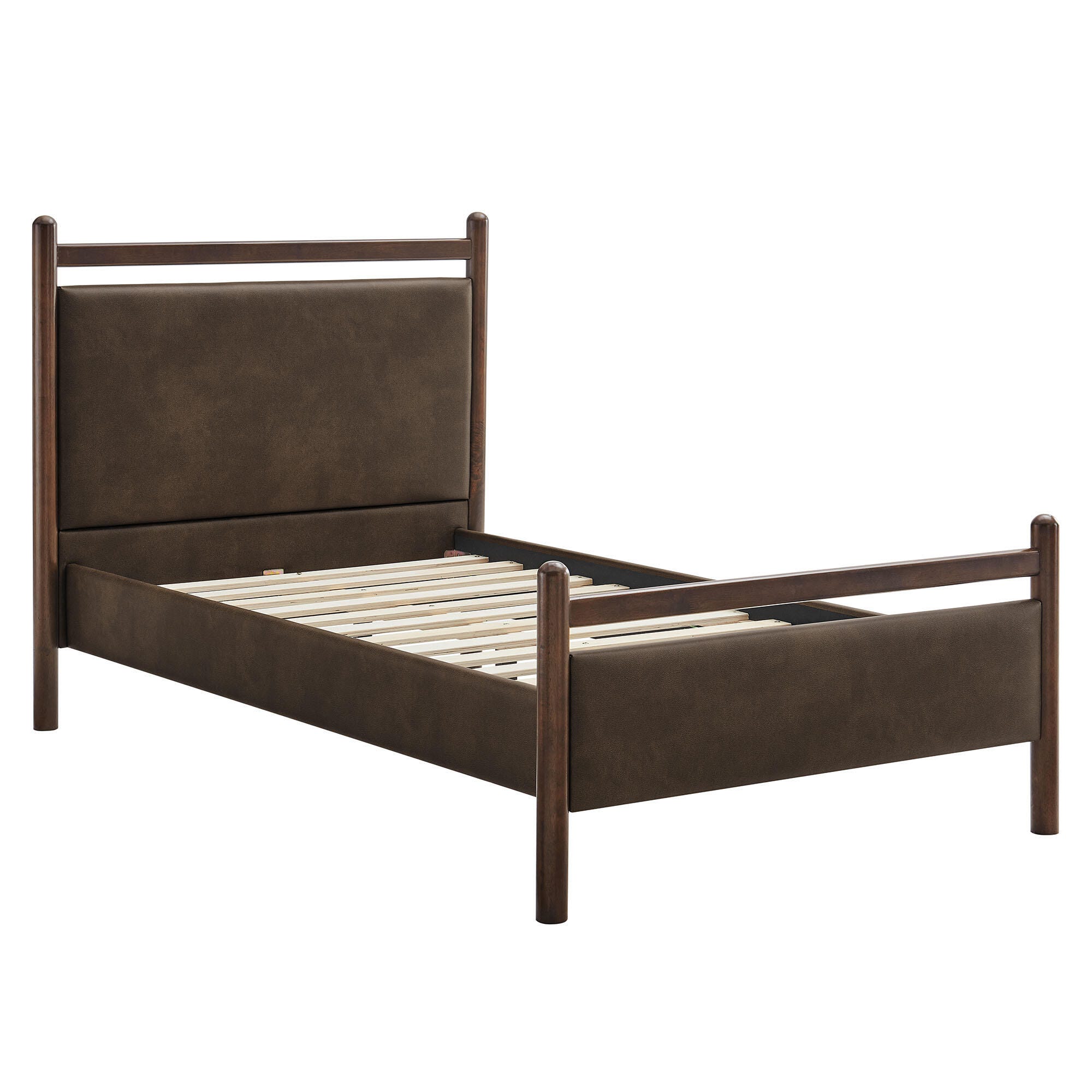 Modway Ginny Solid Twin Platform Bed, Brown, large