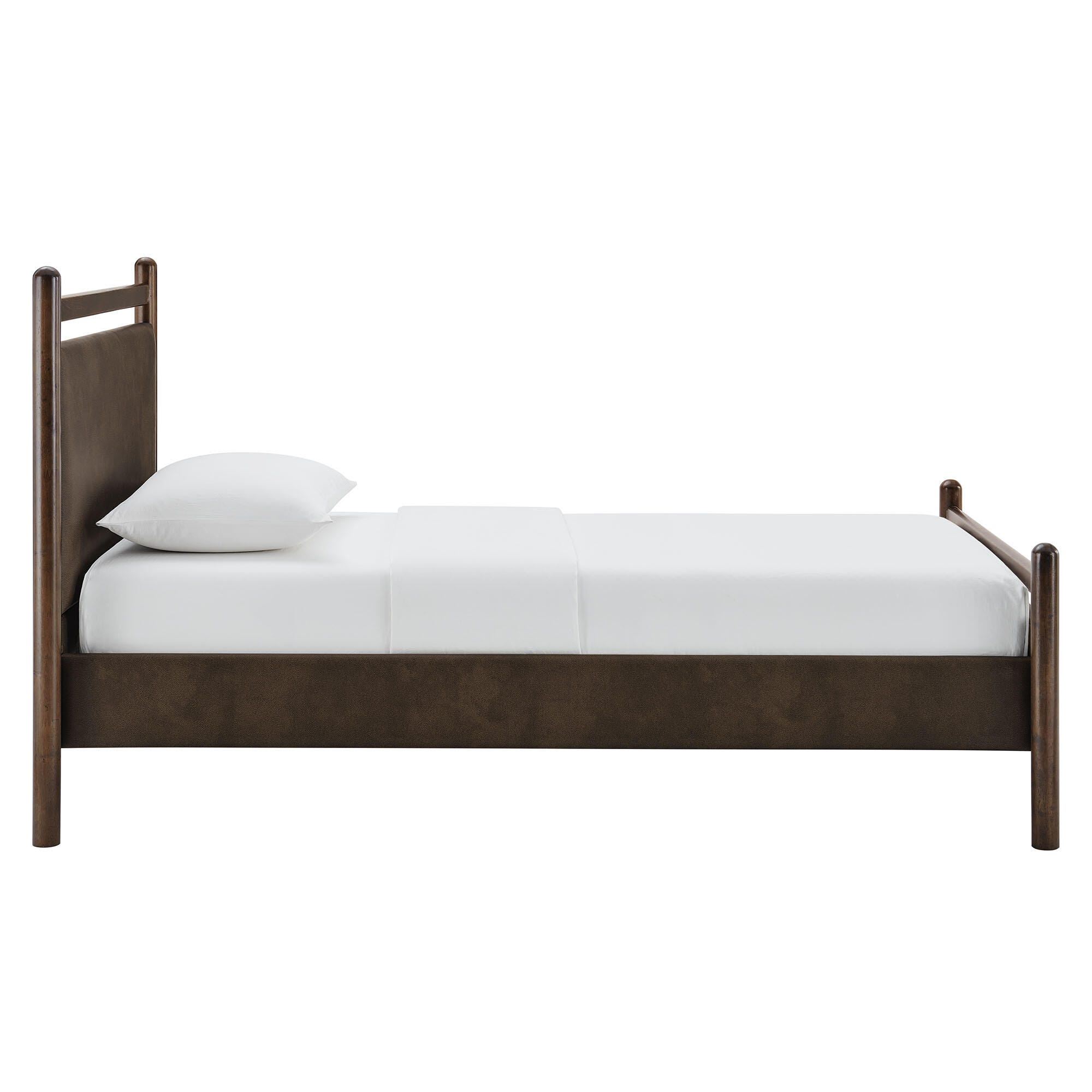 Modway Ginny Solid Twin Platform Bed, Brown, large