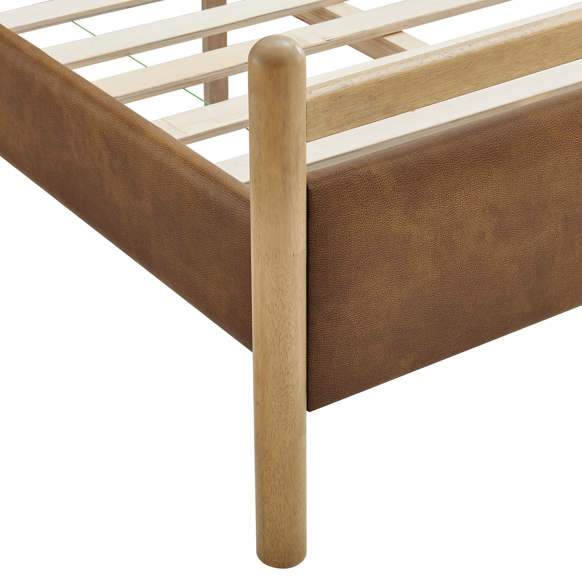 Modway Ginny Solid Twin Platform Bed, Light Oak/Canyon, large